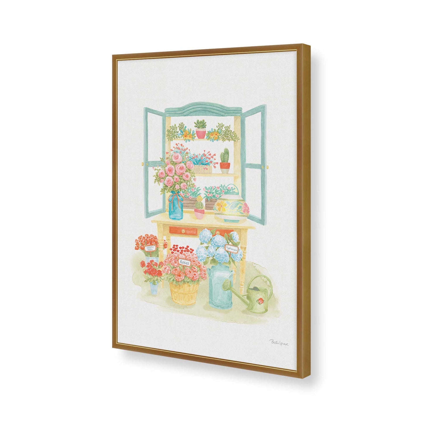 [Color:Polished Gold], Picture of art in a Polished Gold frame of the corner