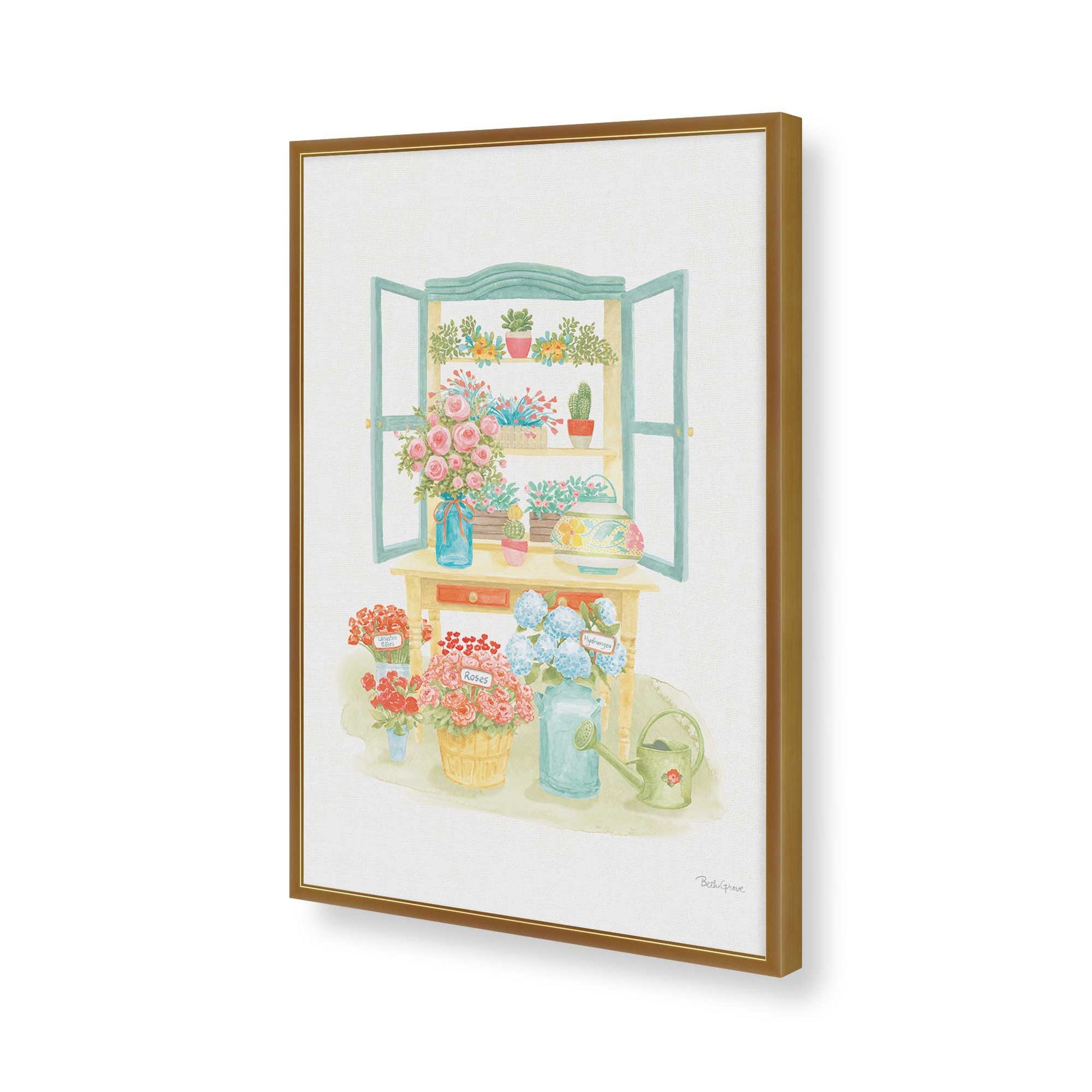 [Color:Polished Gold], Picture of art in a Polished Gold frame of the corner