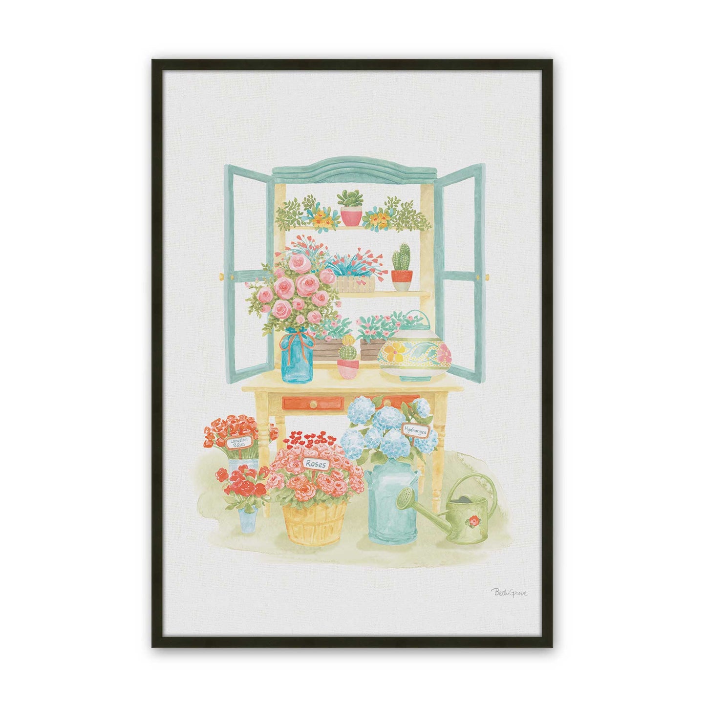 [Color:Satin Black], Picture of art in a Satin Black frame