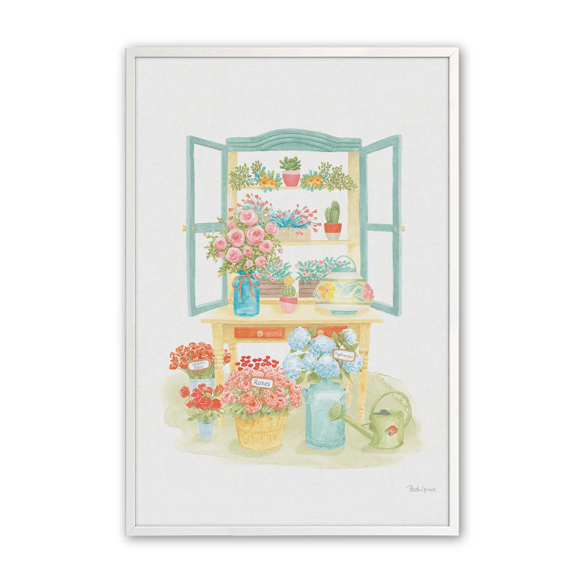 [Color:Opaque White], Picture of art in a Opaque White frame