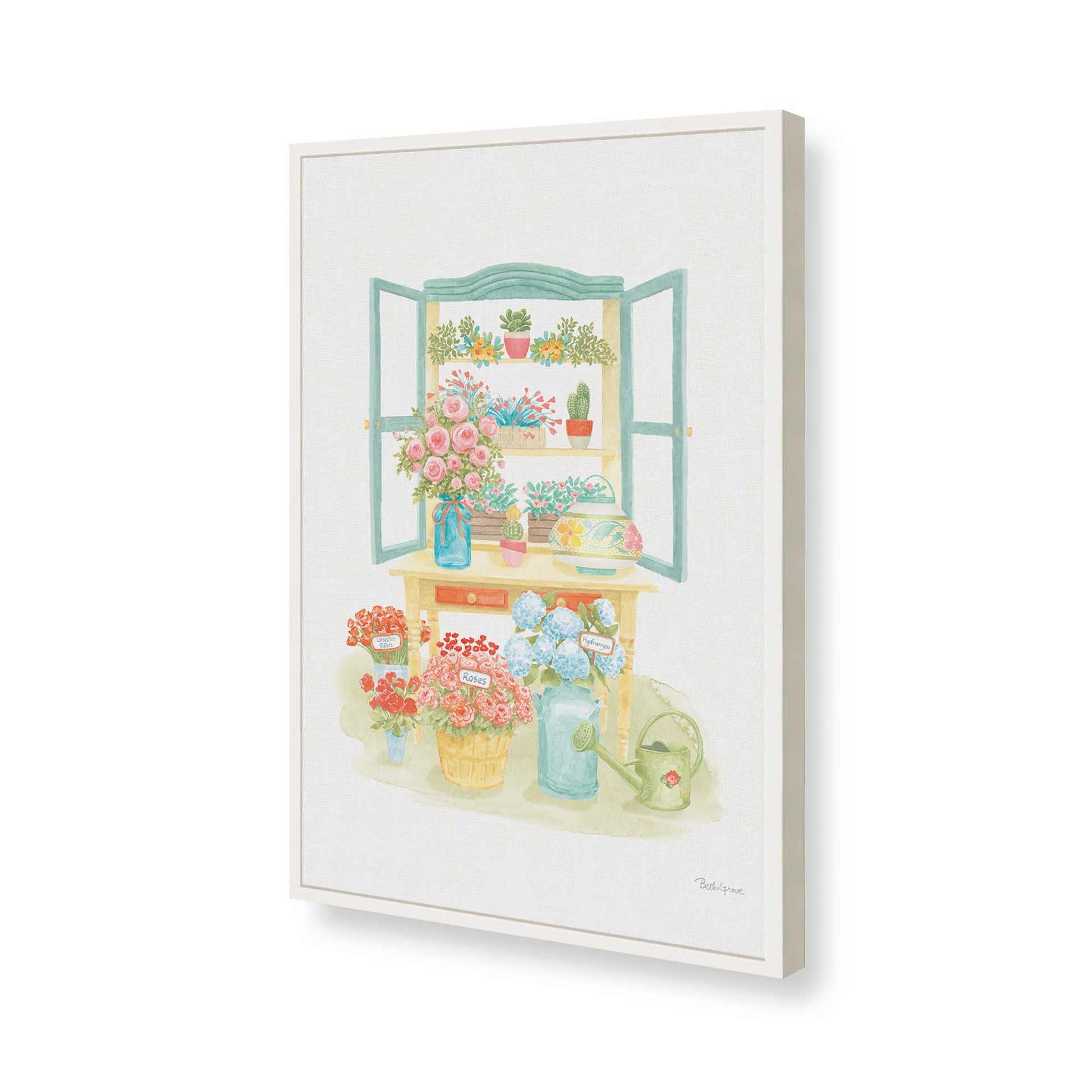 [Color:Opaque White], Picture of art in a Opaque White frame of the corner