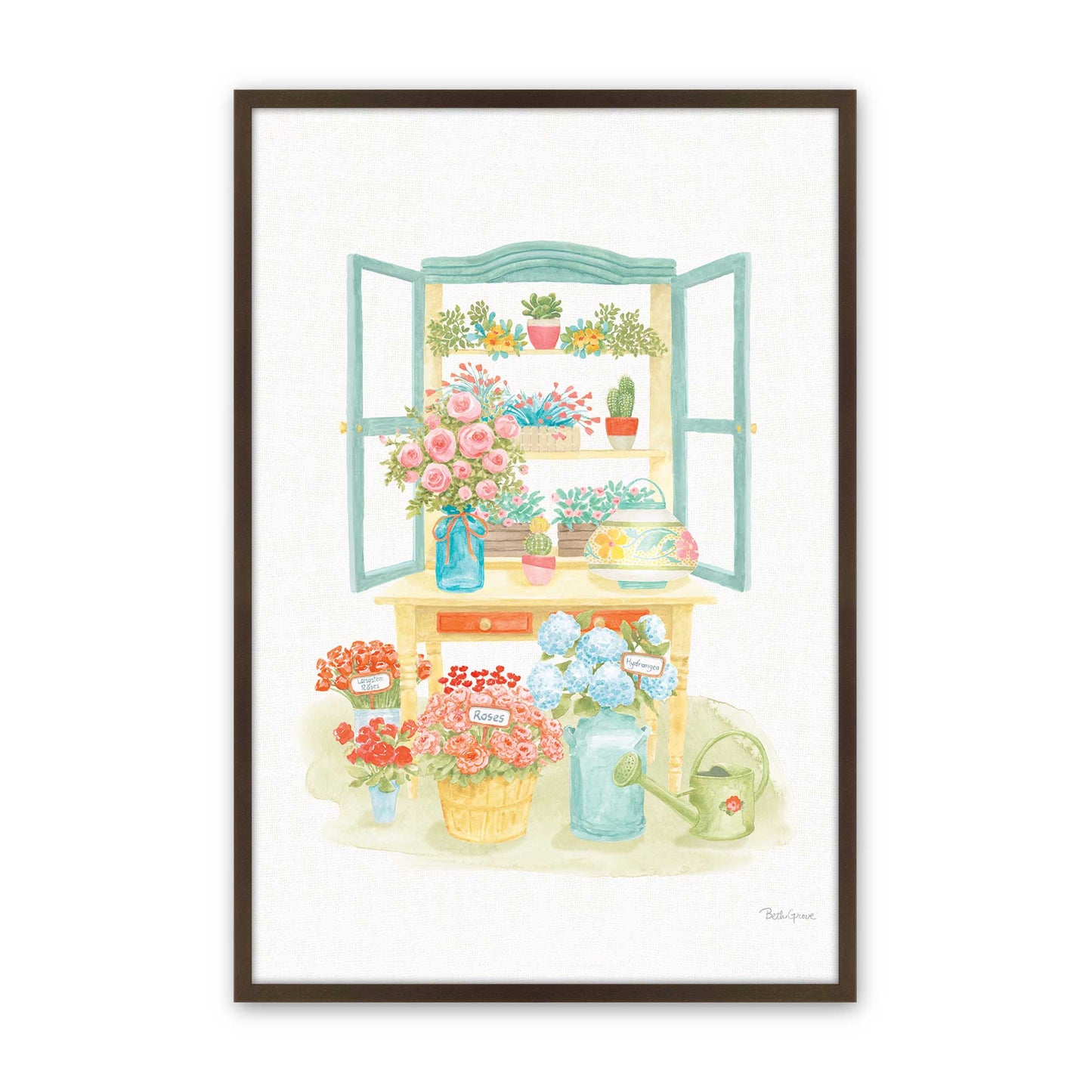 [Color:Brown], Picture of art in a Brown frame