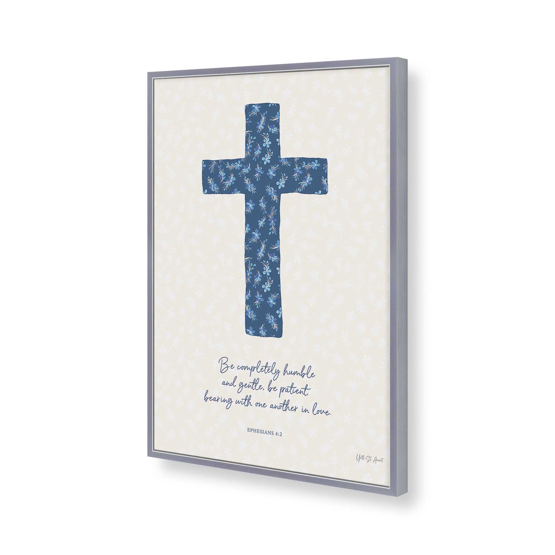 [Color:Polished Chrome], Picture of art in a Polished Chrome frame of the corner