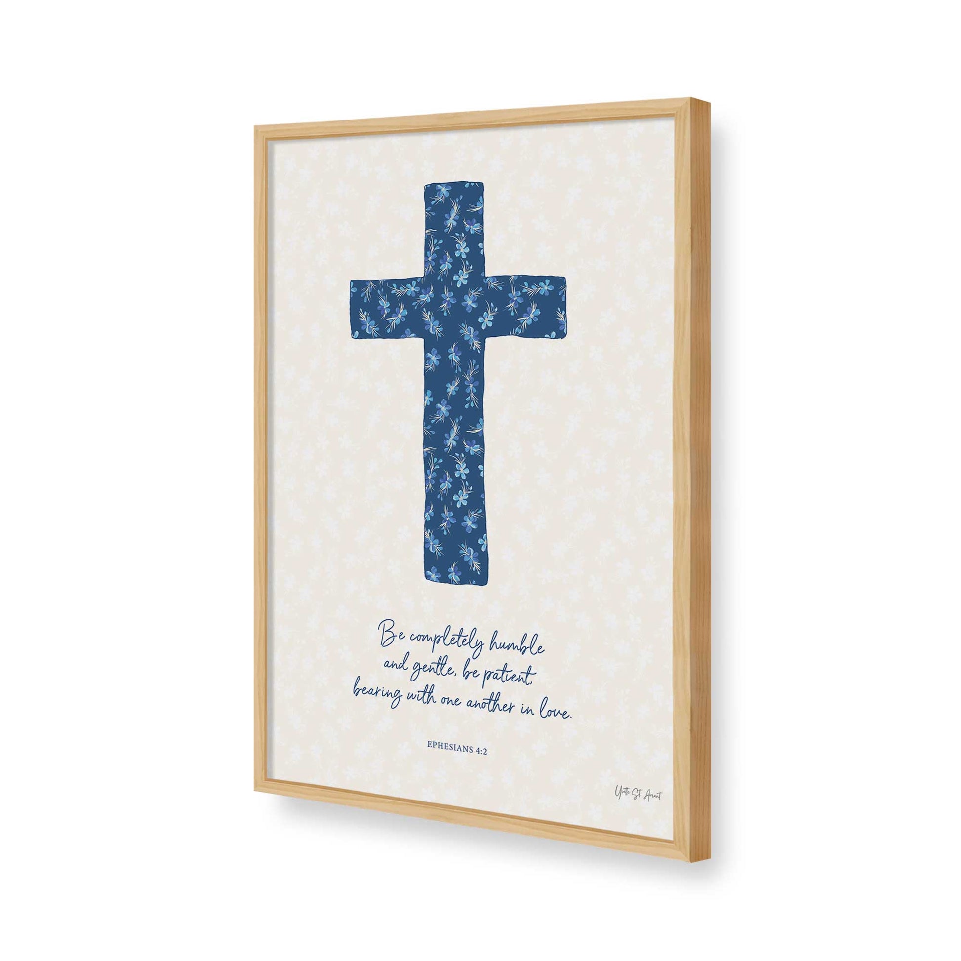 [Color:American Maple], Picture of art in a American Maple frame of the corner