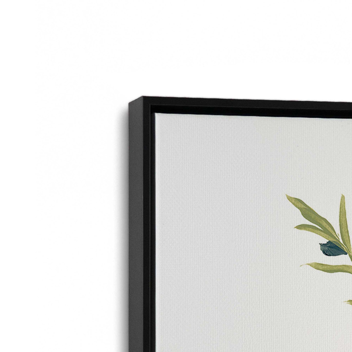 [Color:Satin Black], Picture of art in a Satin Black frame at an angle
