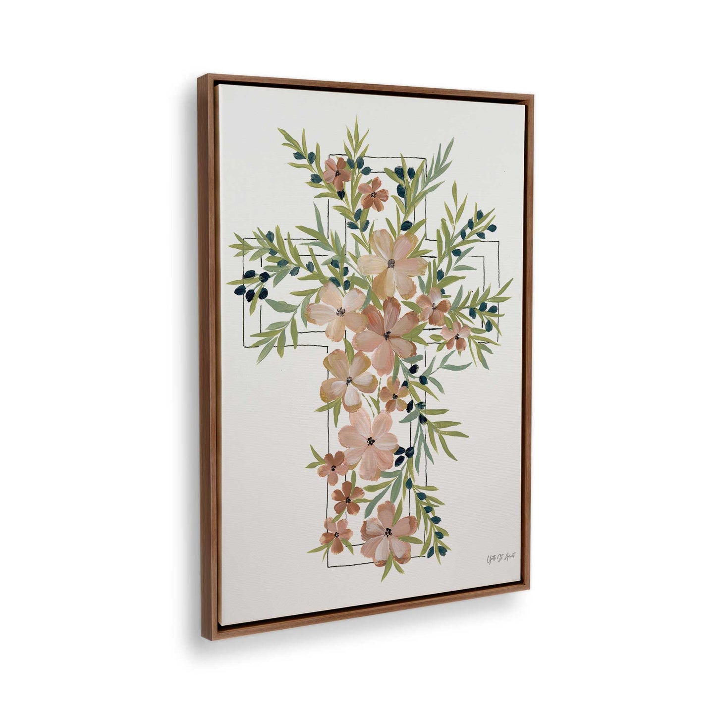 [Color:Walnut], Picture of the corner of the art