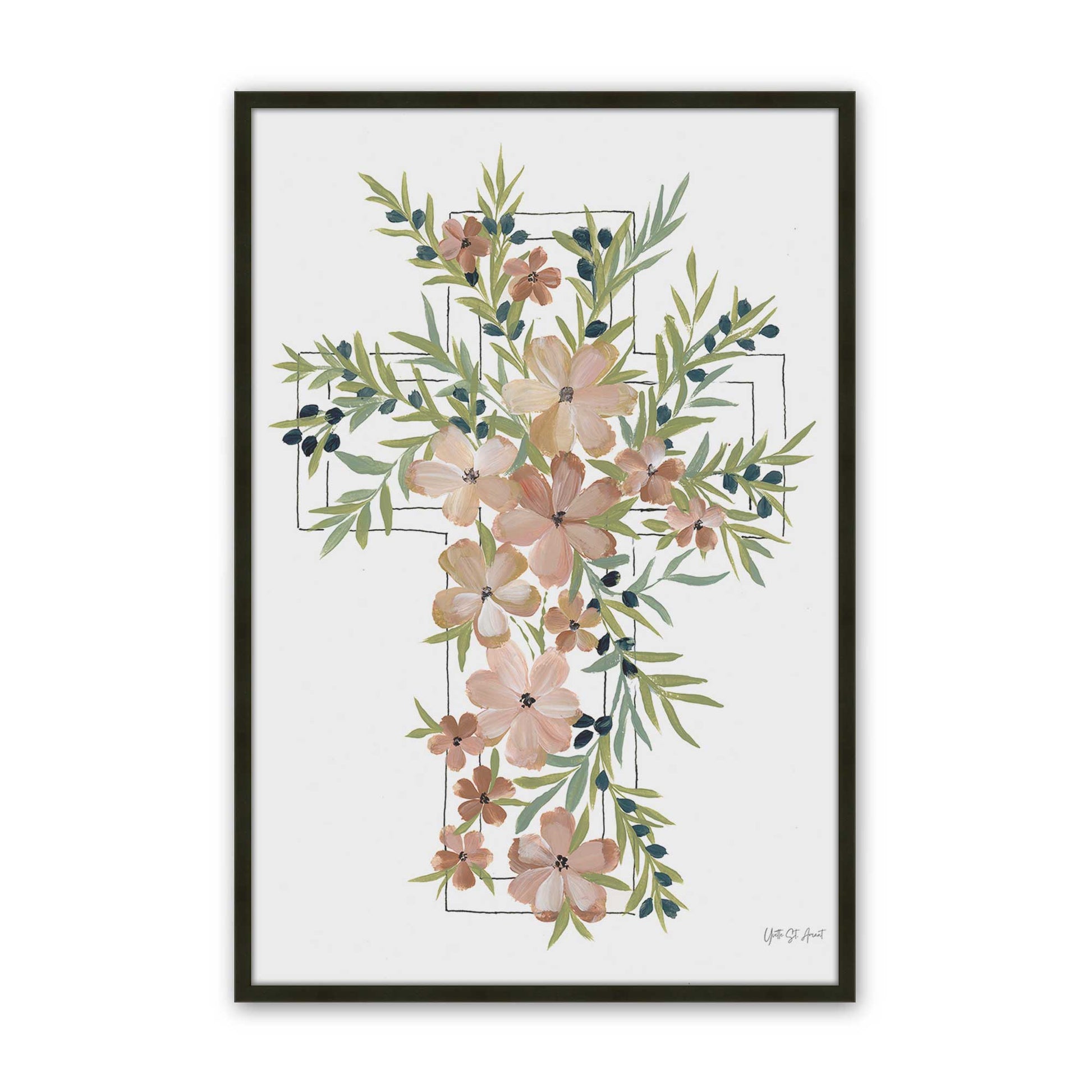 [Color:Satin Black], Picture of art in a Satin Black frame