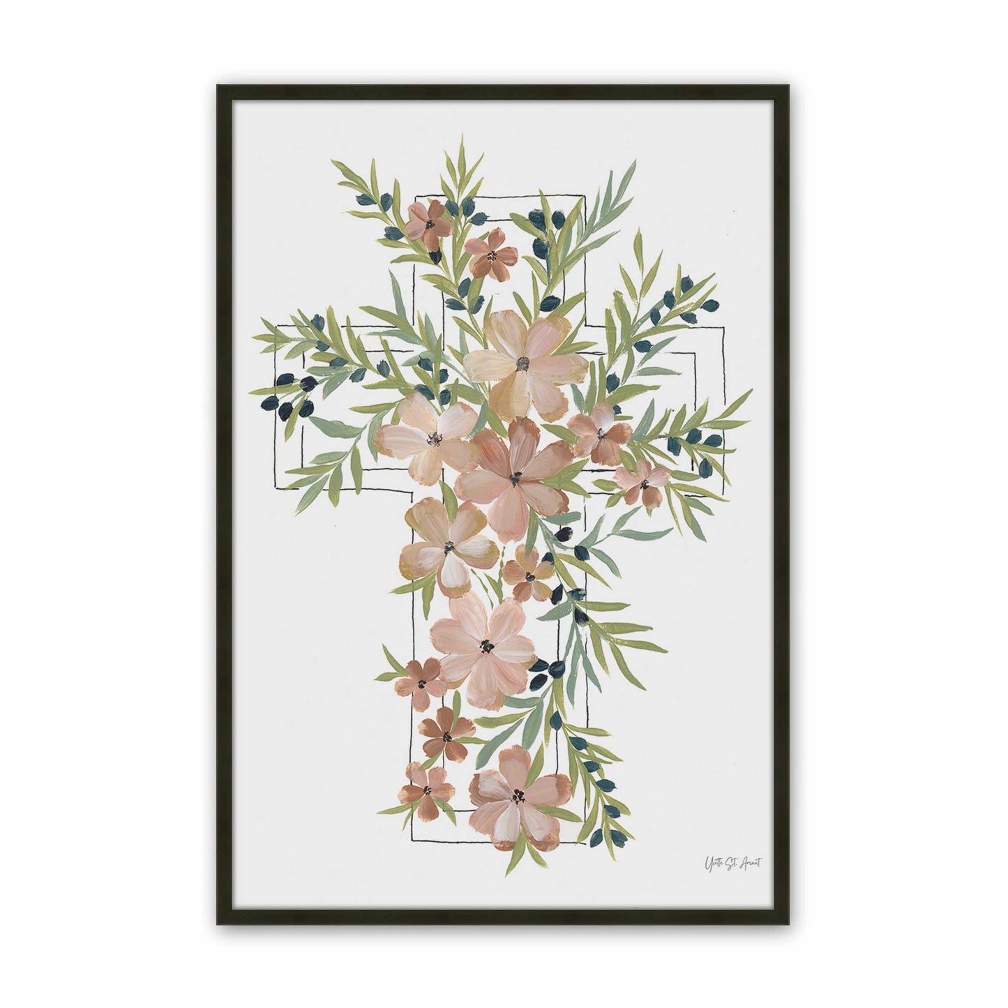 [Color:Satin Black], Picture of art in a Satin Black frame