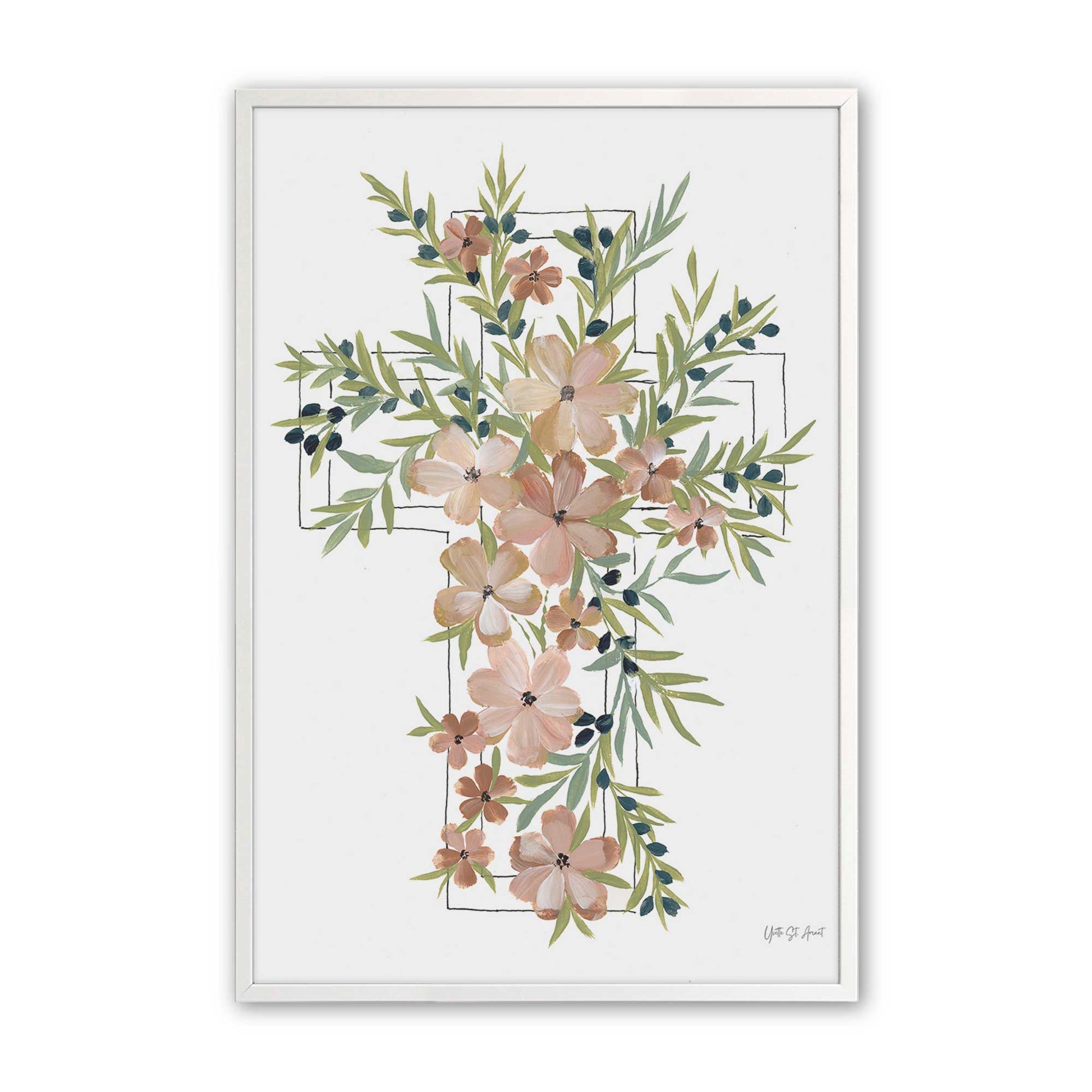 [Color:Opaque White], Picture of art in a Opaque White frame