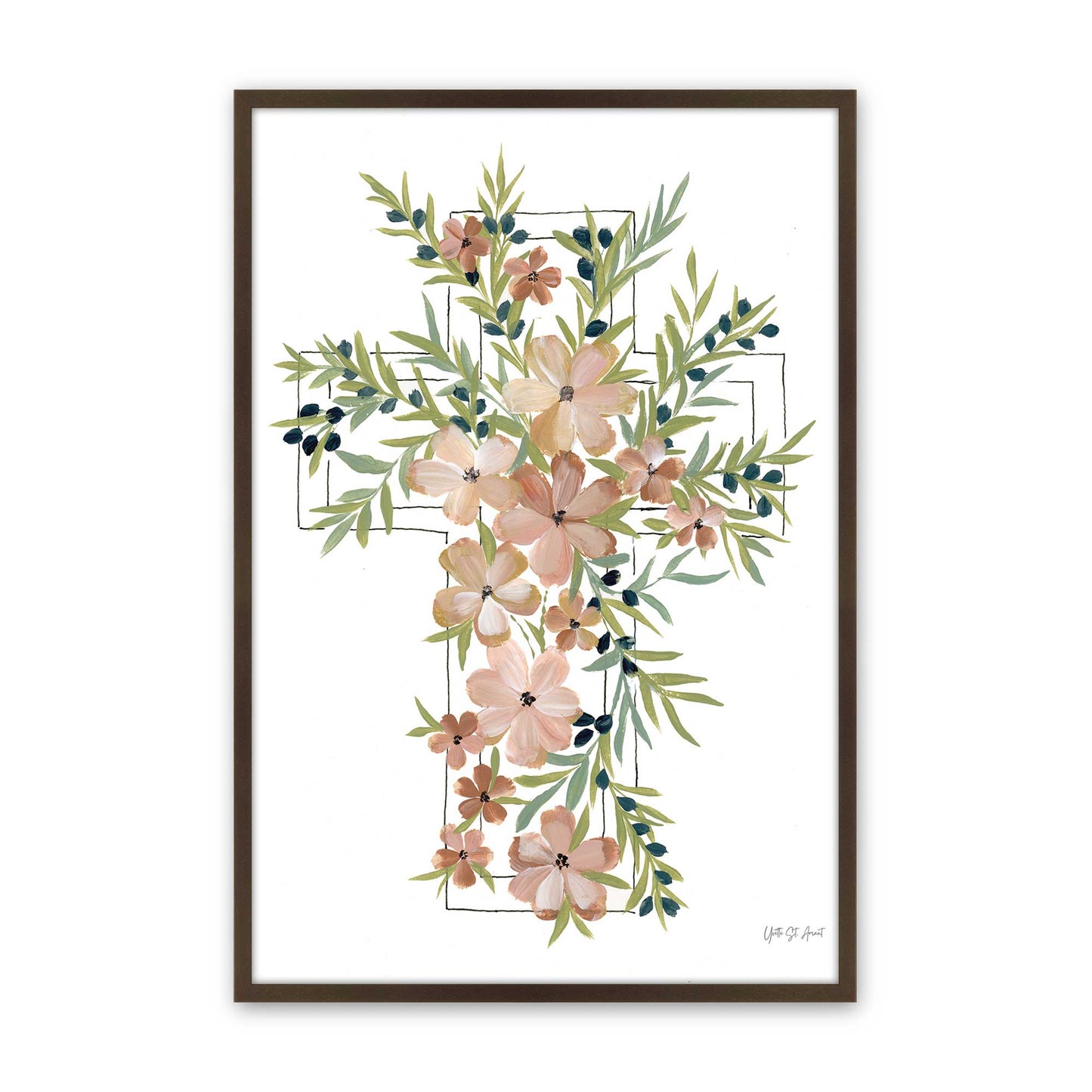 [Color:Brown], Picture of art in a Brown frame