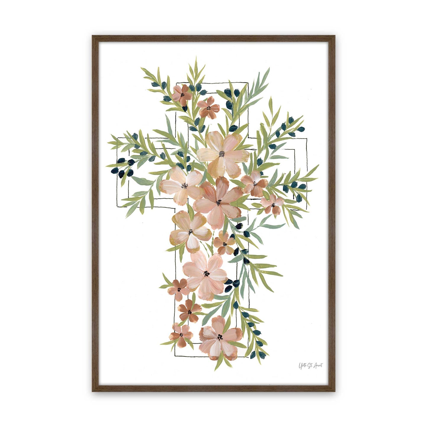 [Color:Walnut], Picture of art in a Walnut frame