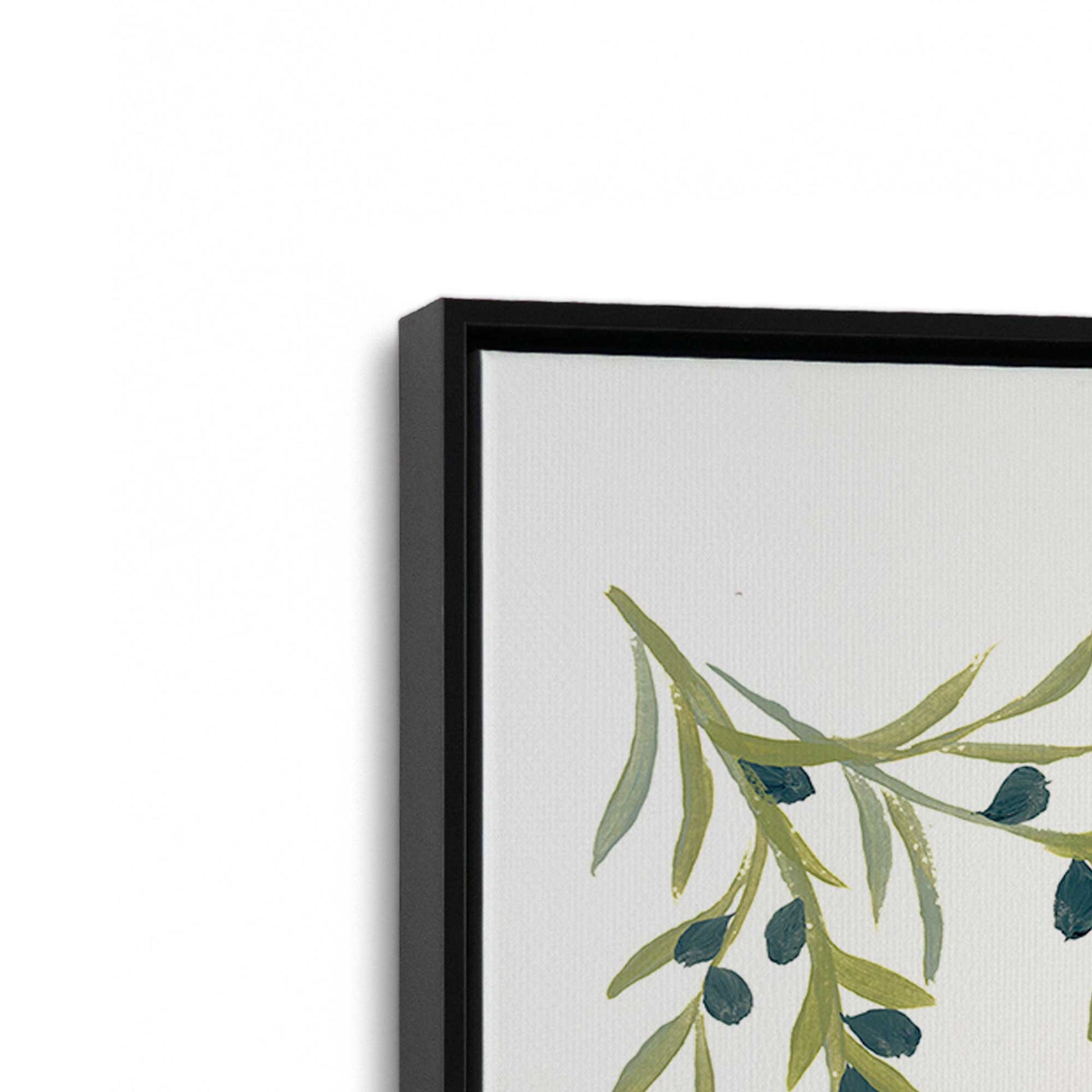[Color:Satin Black], Picture of art in a Satin Black frame at an angle