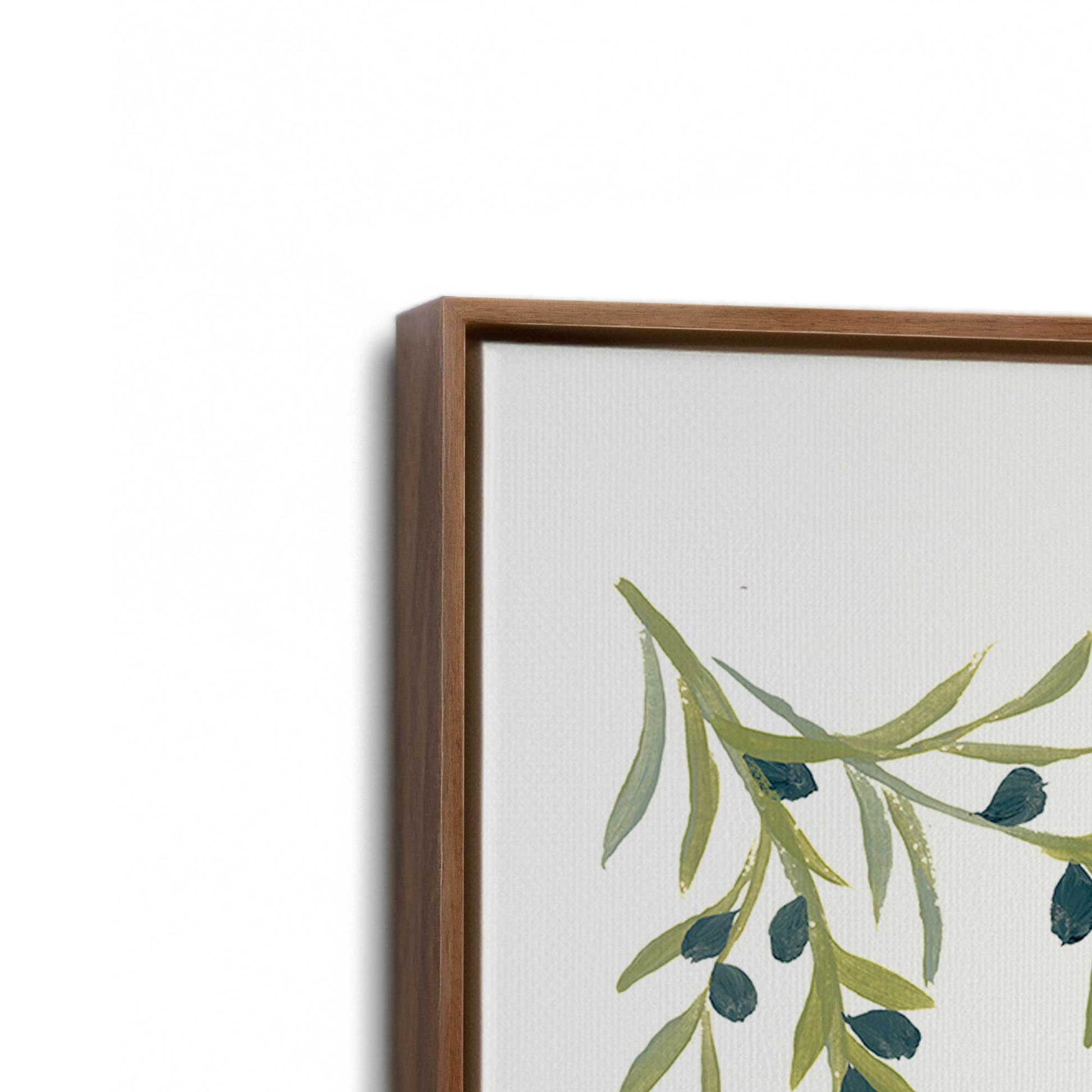 [Color:Walnut], Picture of art in a Walnut frame at an angle