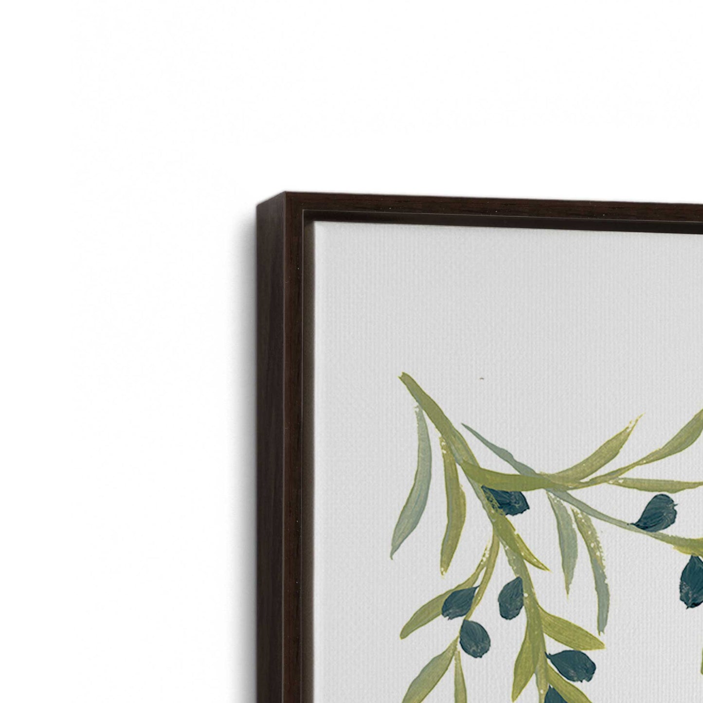 [Color:Espresso], Picture of art in a Espresso frame at an angle