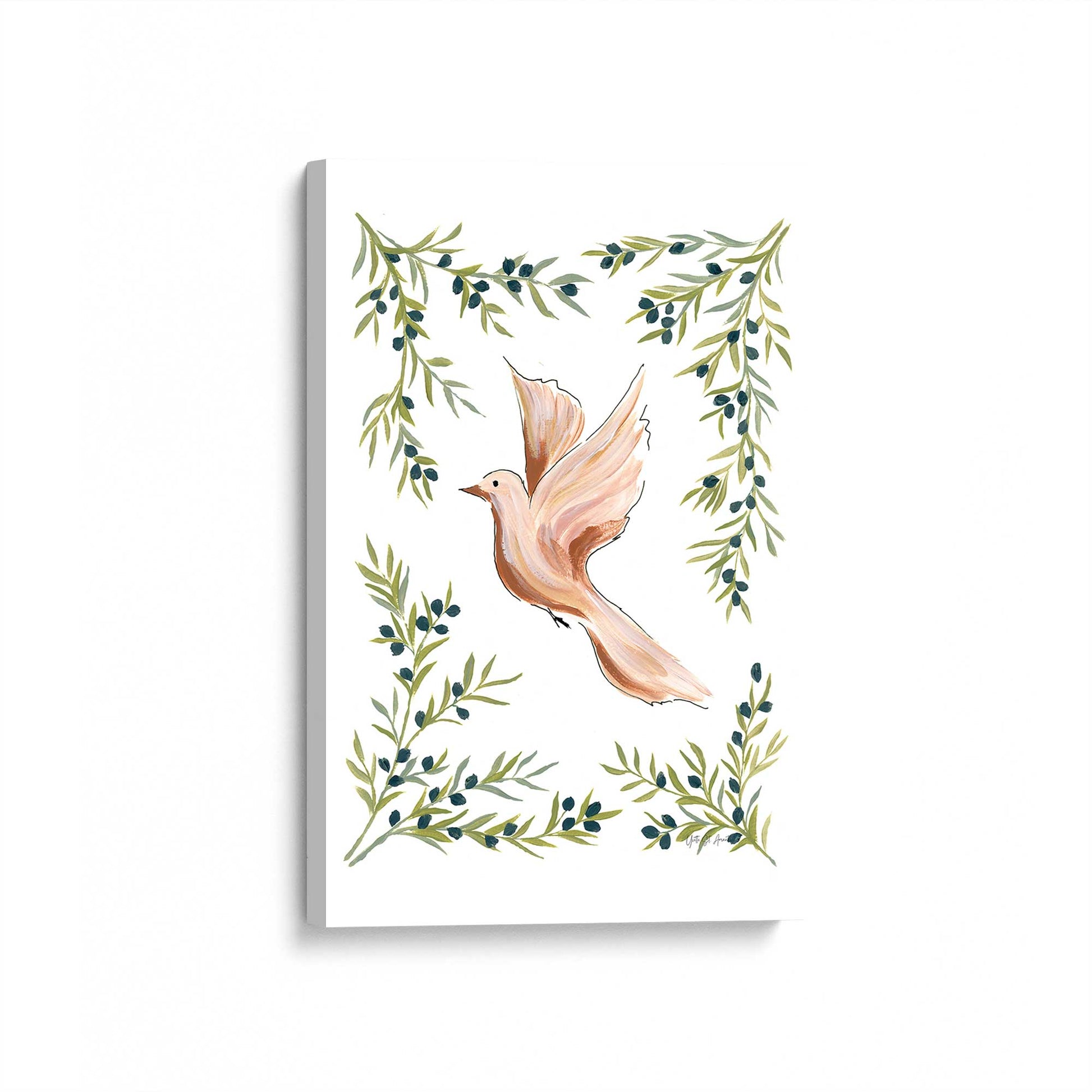 [Color:Stretched Canvas], Picture of art at an angle