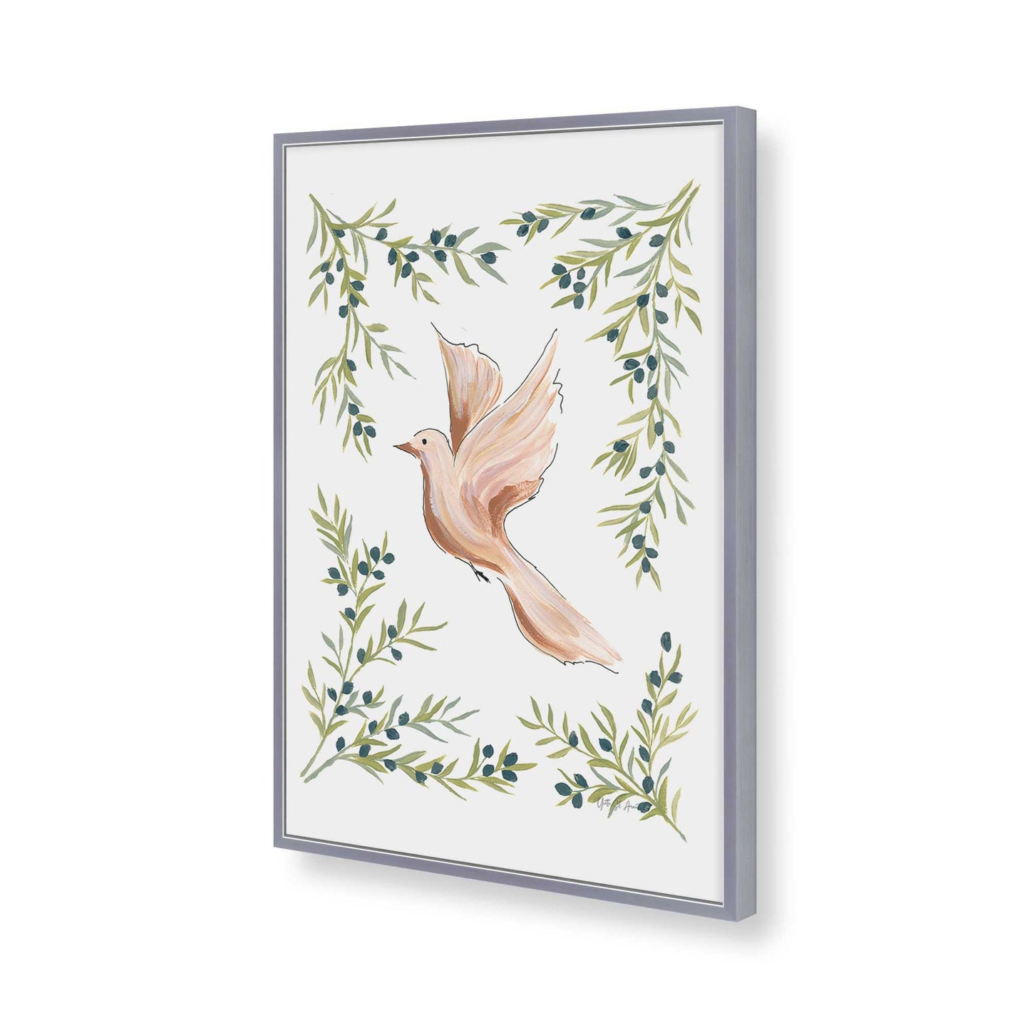 [Color:Polished Chrome], Picture of art in a Polished Chrome frame of the corner