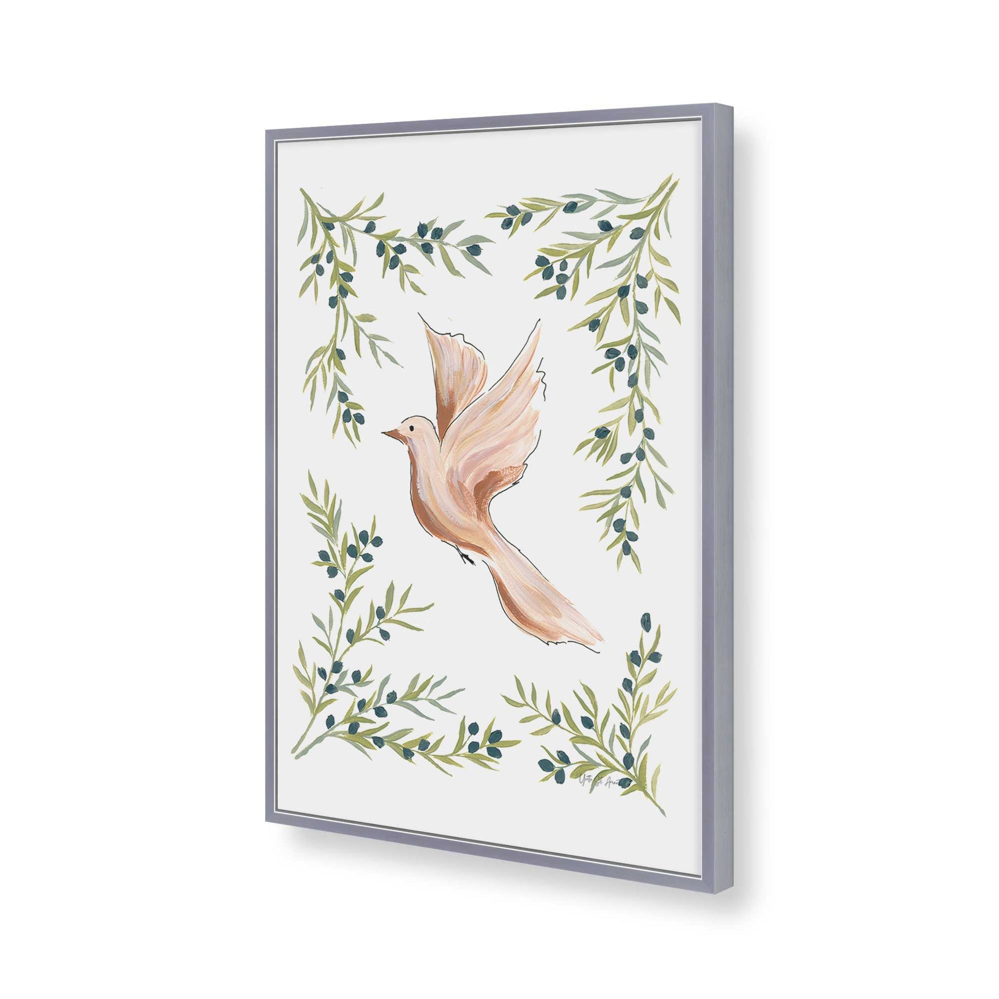 [Color:Polished Chrome], Picture of art in a Polished Chrome frame of the corner