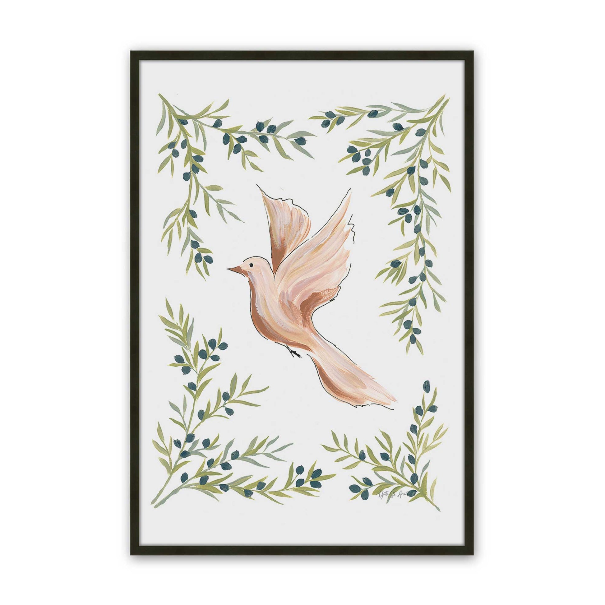 [Color:Satin Black], Picture of art in a Satin Black frame