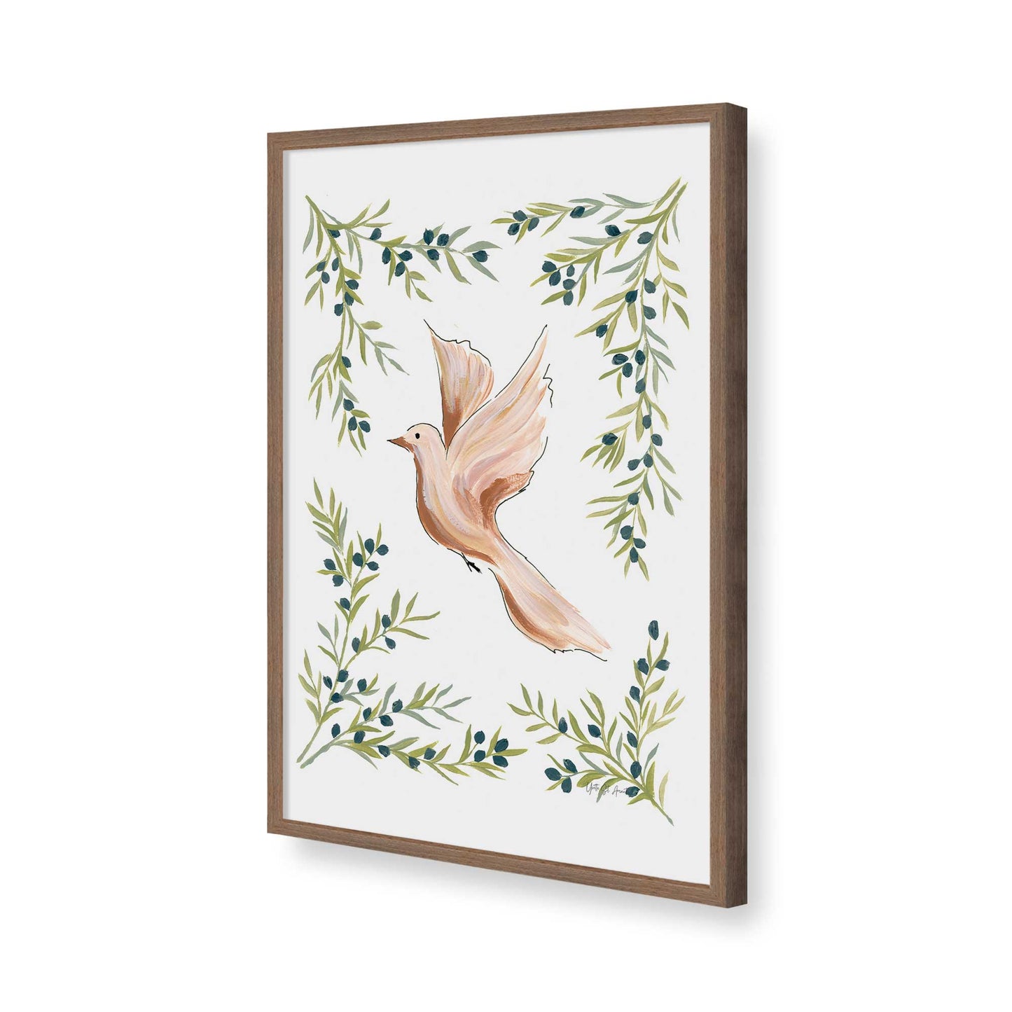 [Color:Walnut], Picture of art in a Walnut frame of the corner