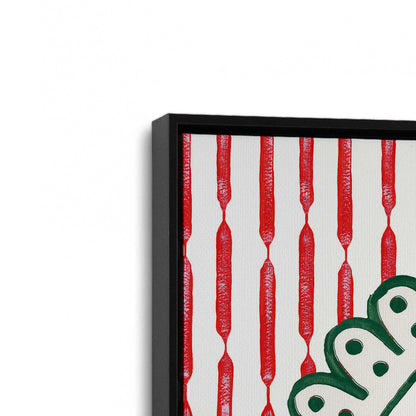 [Color:Satin Black], Picture of art in a Satin Black frame at an angle