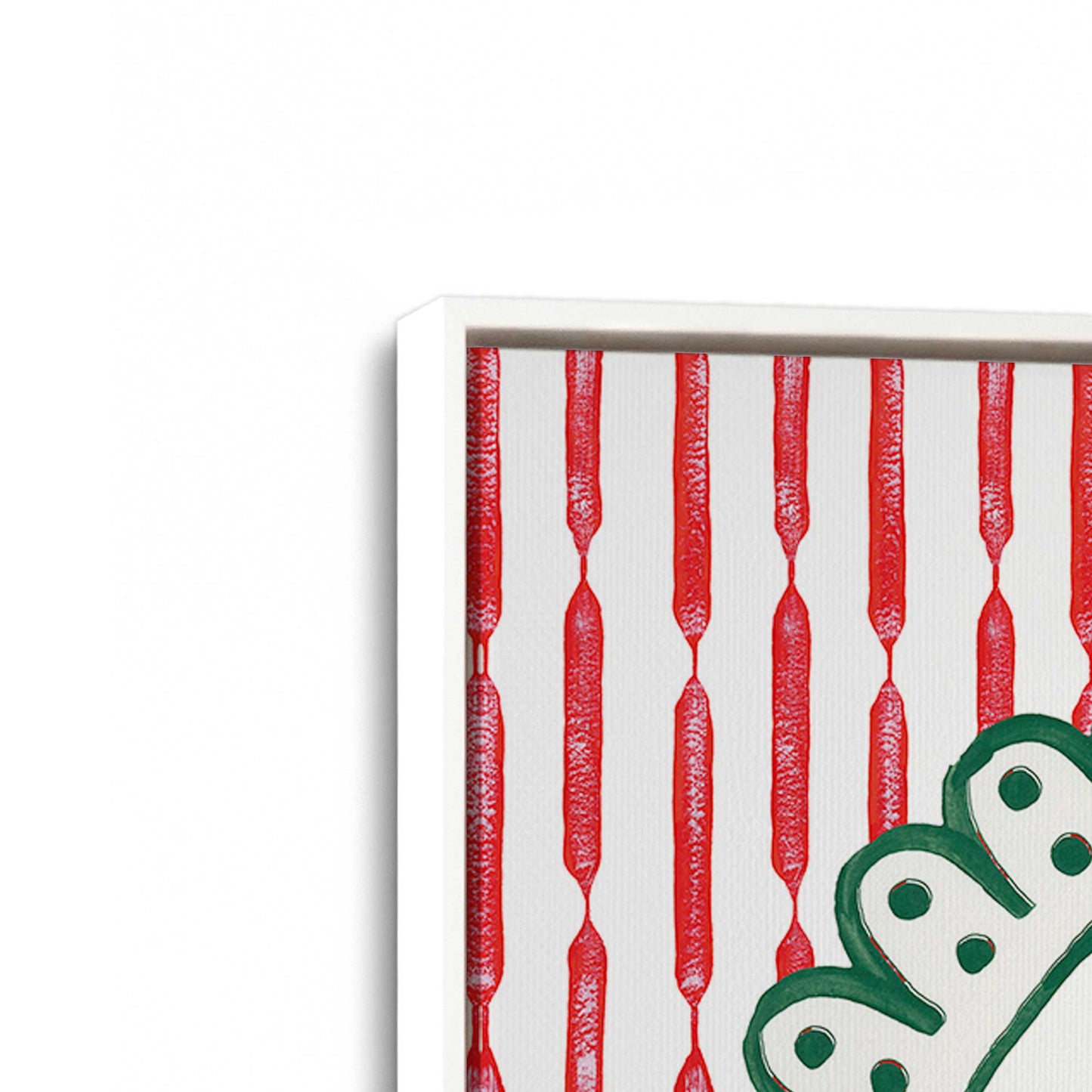 [Color:Opaque White], Picture of art in a White frame at an angle