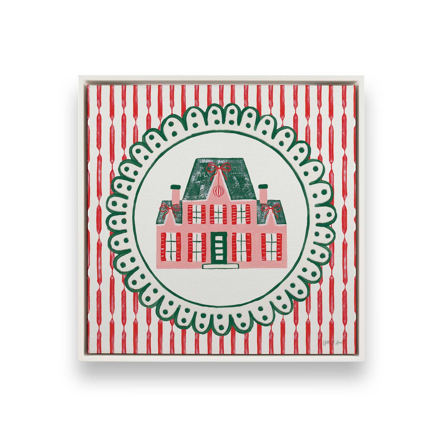 [Color:Opaque White], Picture of art in a White frame