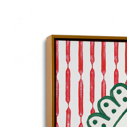 [Color:Polished Gold], Picture of art in a Polished Gold frame at an angle