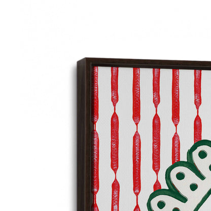 [Color:Espresso], Picture of art in a Espresso frame at an angle