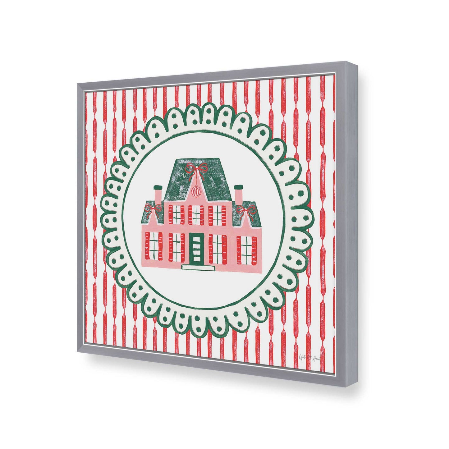 [Color:Polished Chrome], Picture of art in a Polished Chrome frame of the corner