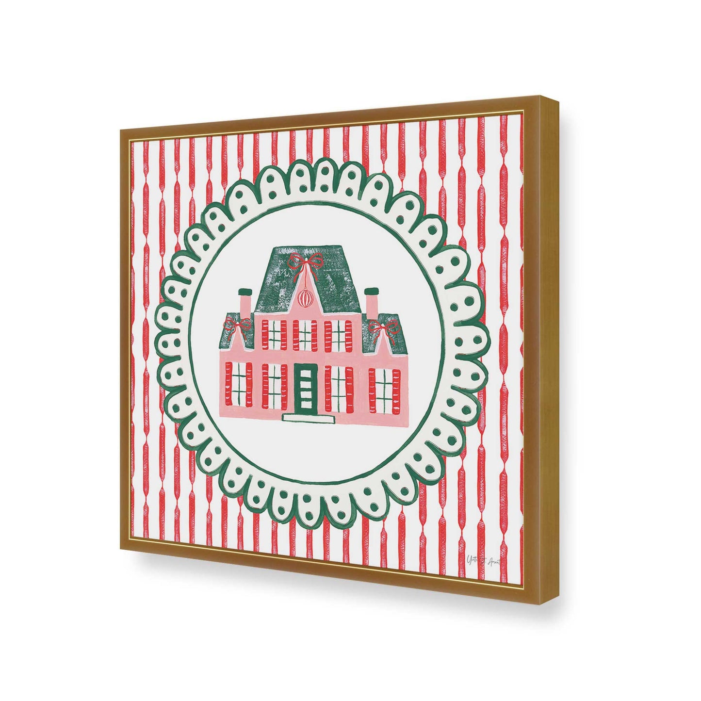 [Color:Polished Gold], Picture of art in a Polished Gold frame of the corner