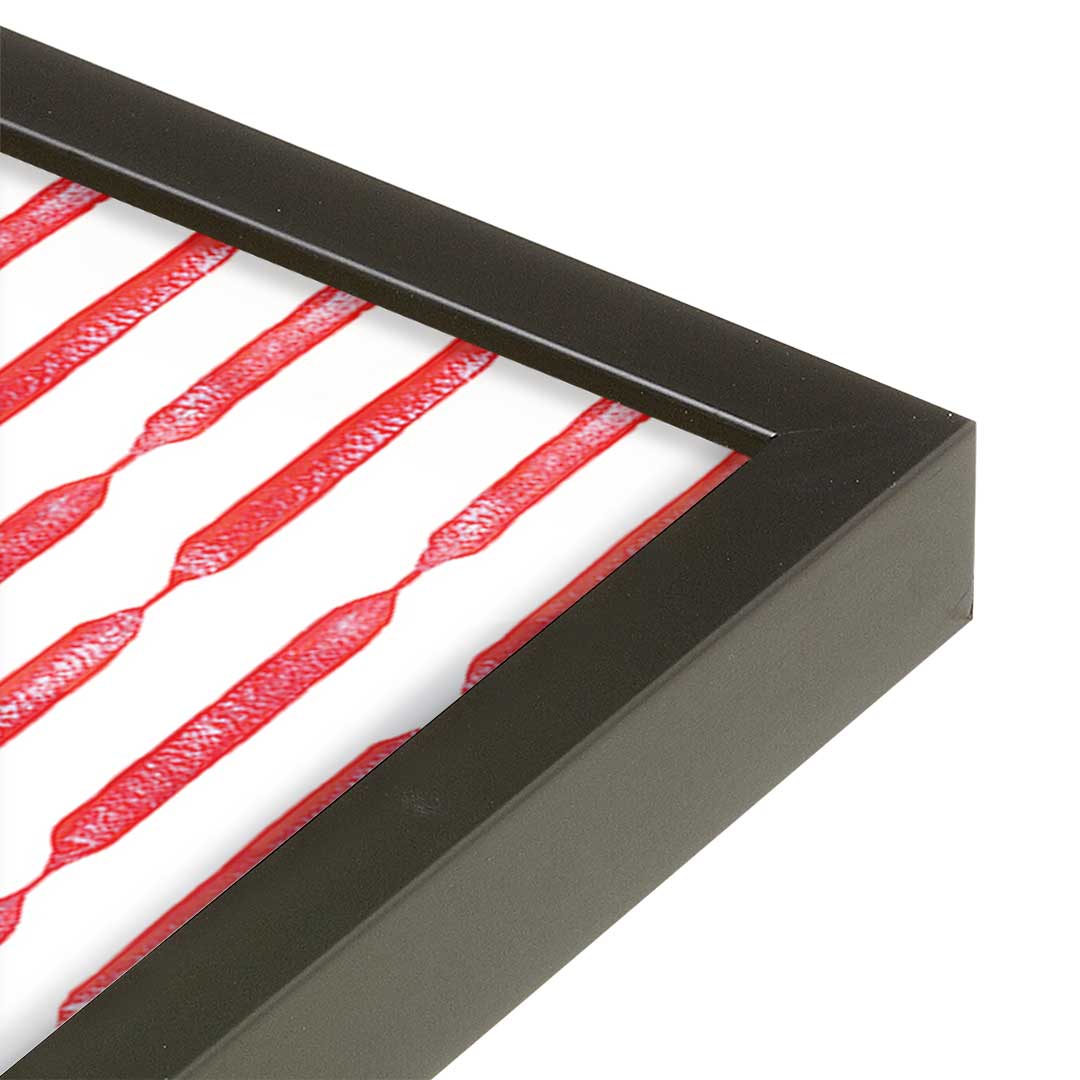 [Color:Satin Black], Picture of art in a Satin Black frame at an angle