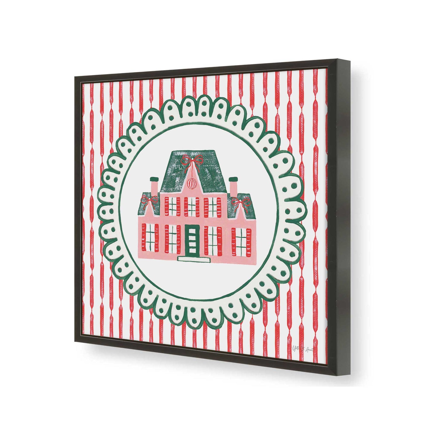 [Color:Satin Black], Picture of art in a Satin Black frame of the corner