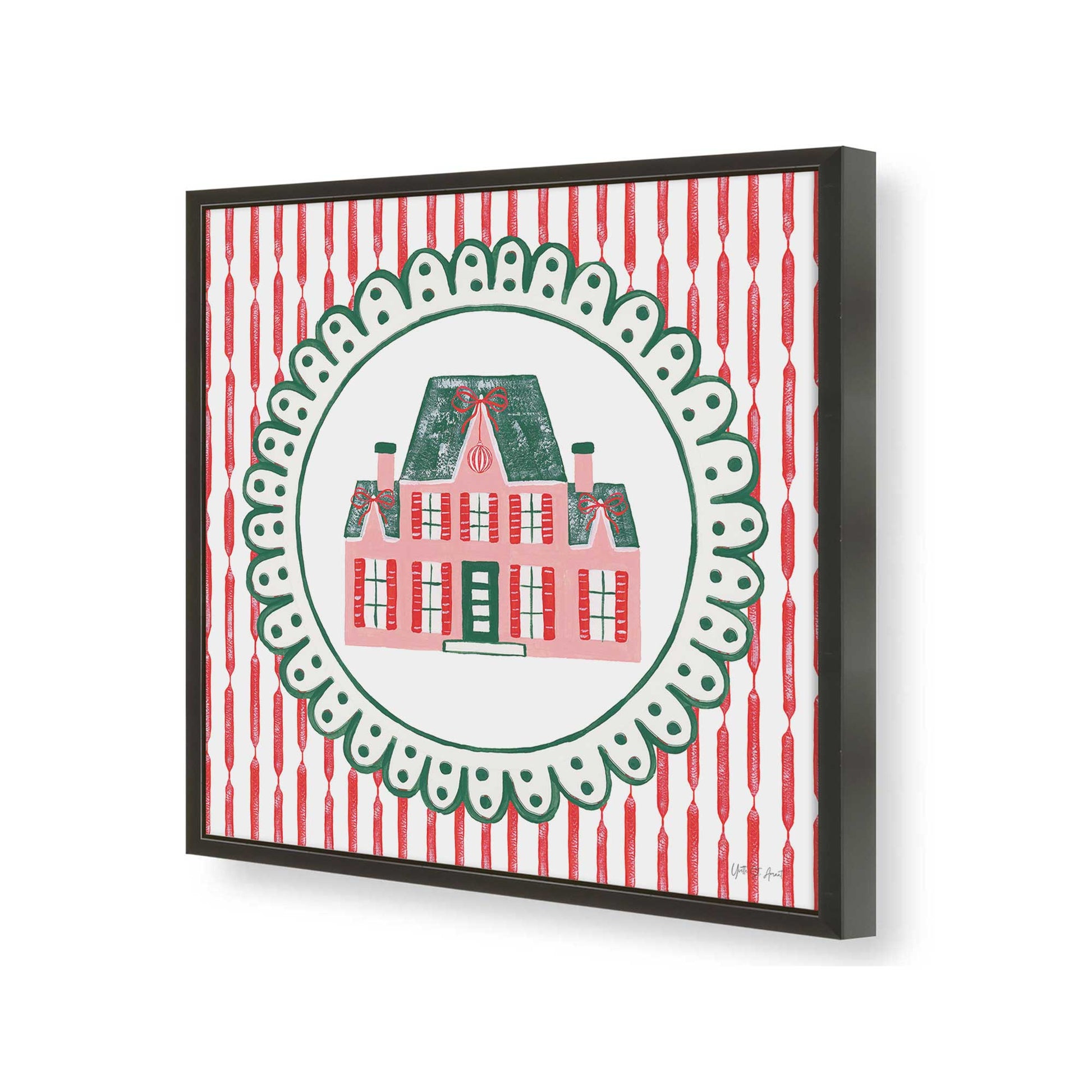 [Color:Satin Black], Picture of art in a Satin Black frame of the corner