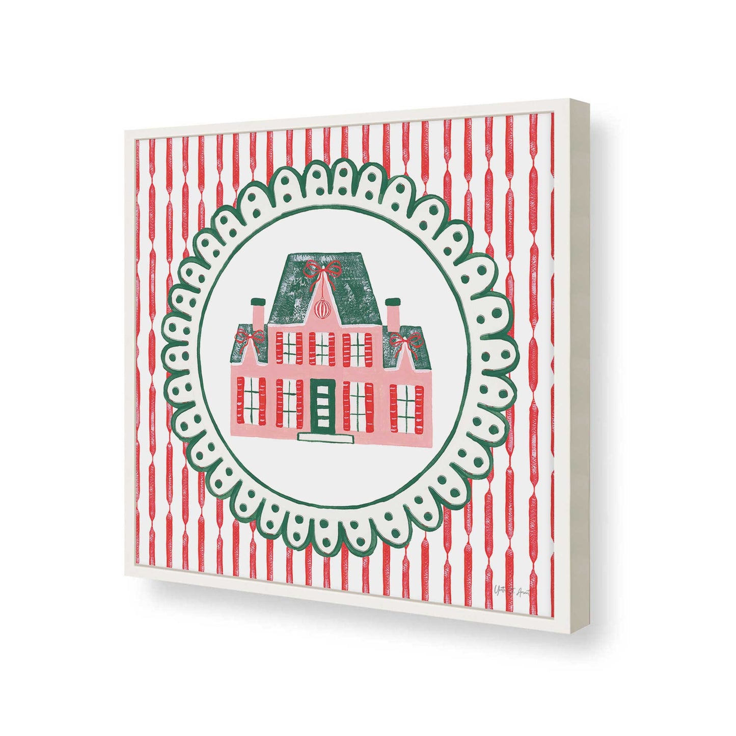 [Color:Opaque White], Picture of art in a Opaque White frame of the corner