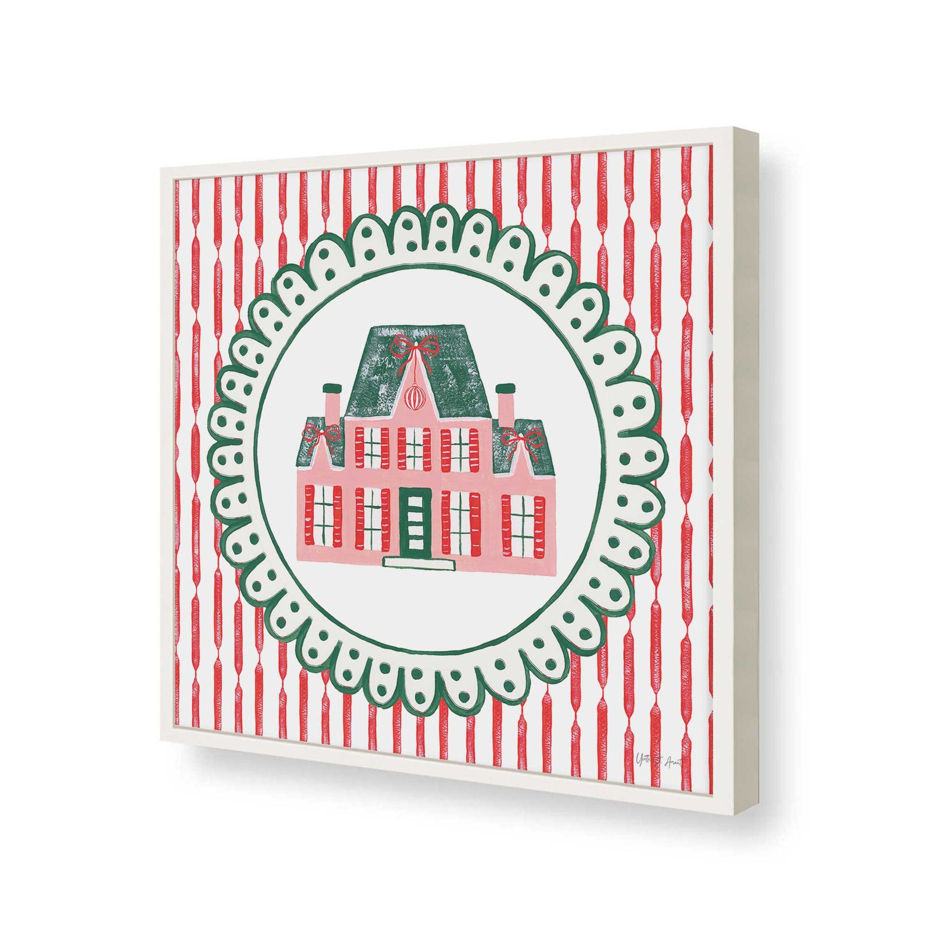 [Color:Opaque White], Picture of art in a Opaque White frame of the corner