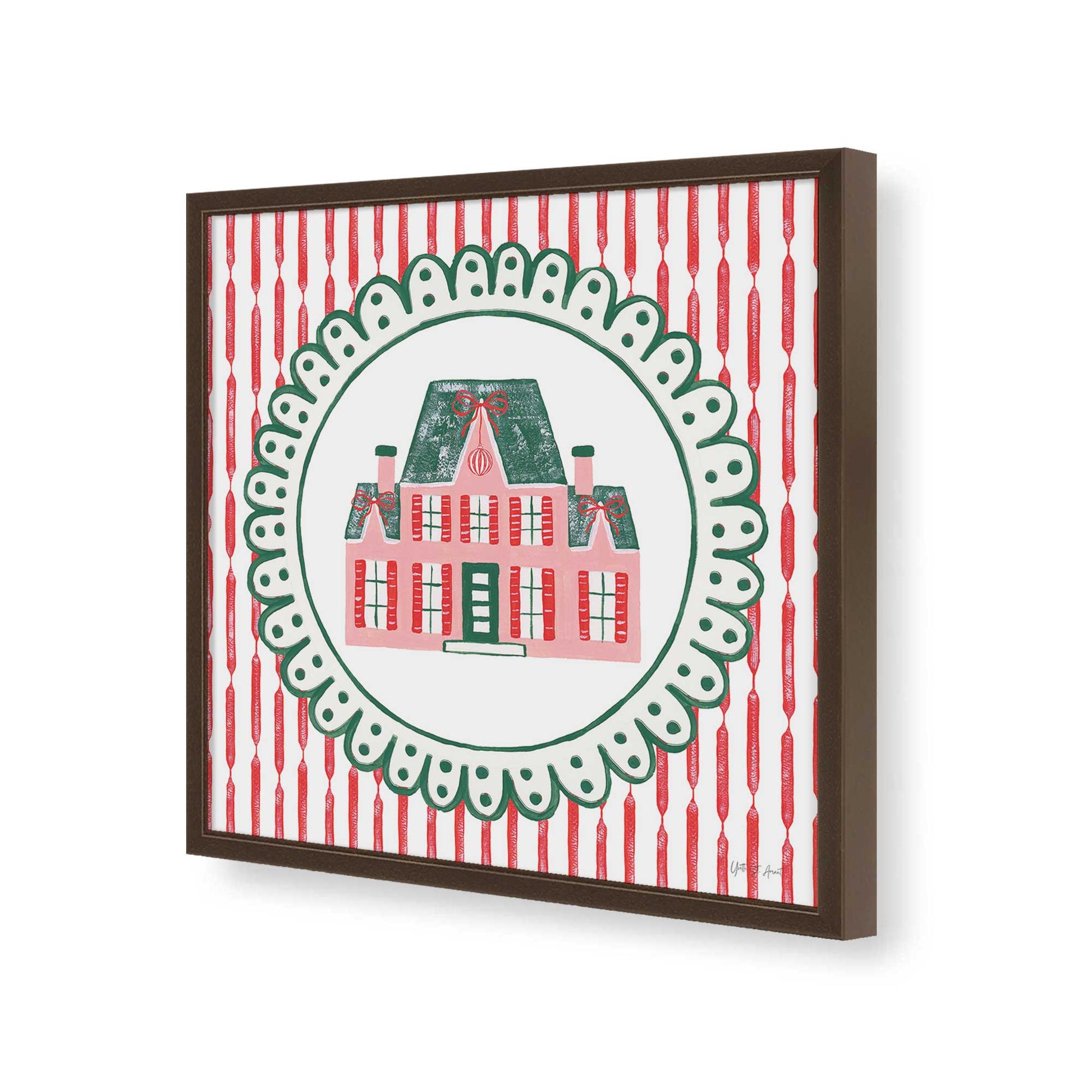 [Color:Espresso], Picture of art in a Espresso frame of the corner