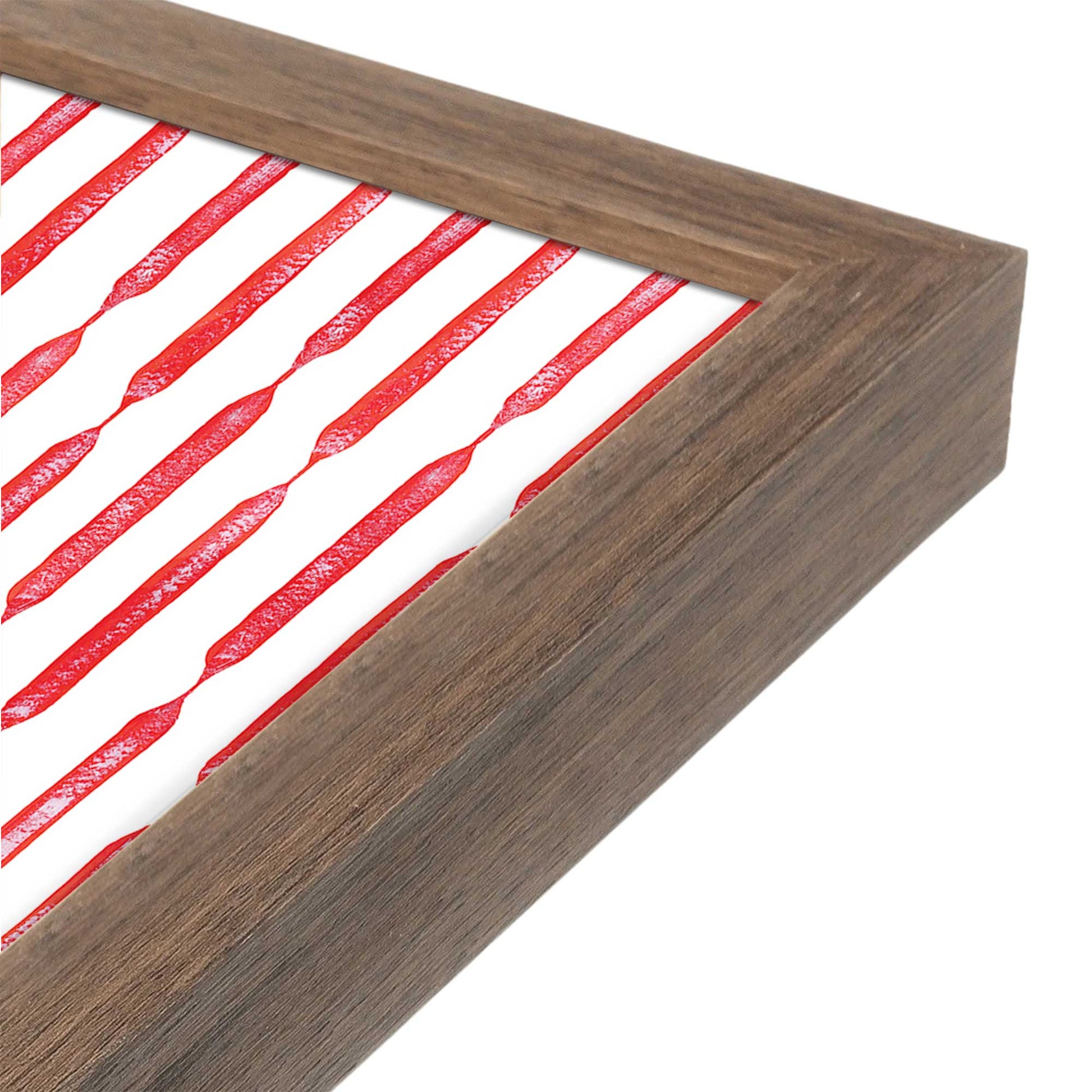 [Color:Walnut], Picture of art in a Walnut frame at an angle