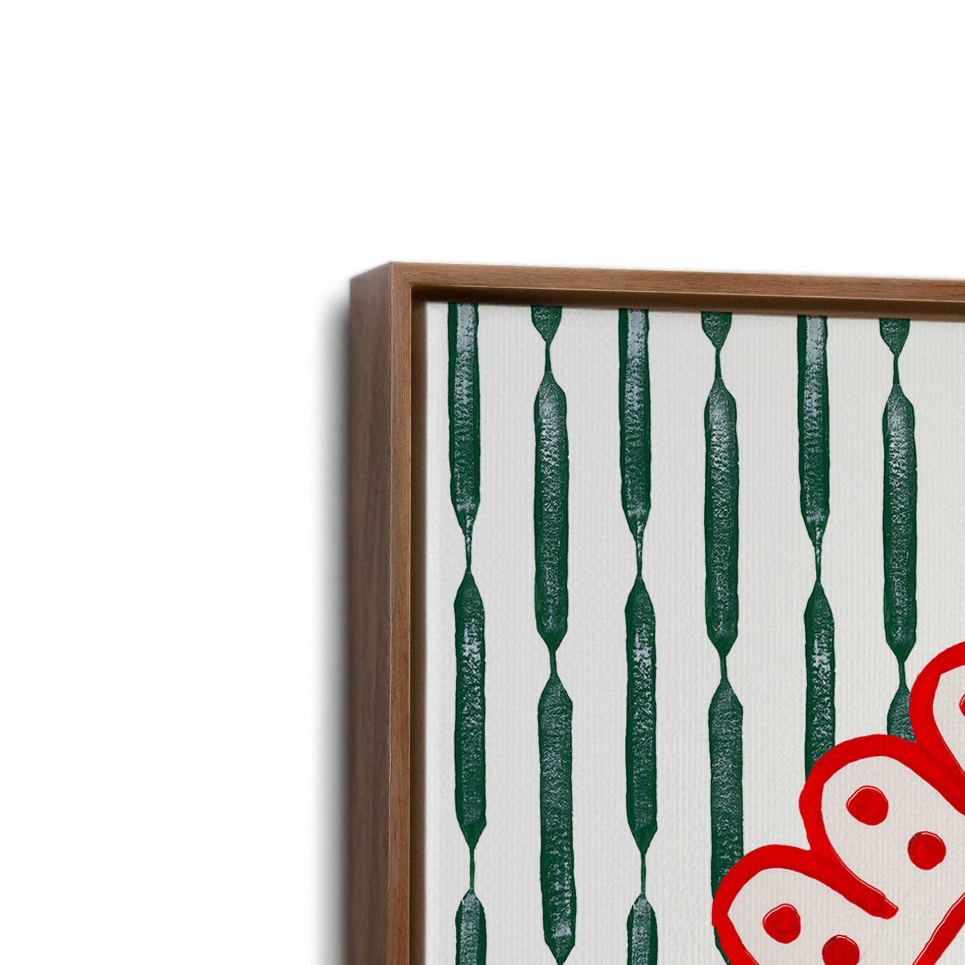 [Color:Walnut], Picture of art in a Walnut frame at an angle