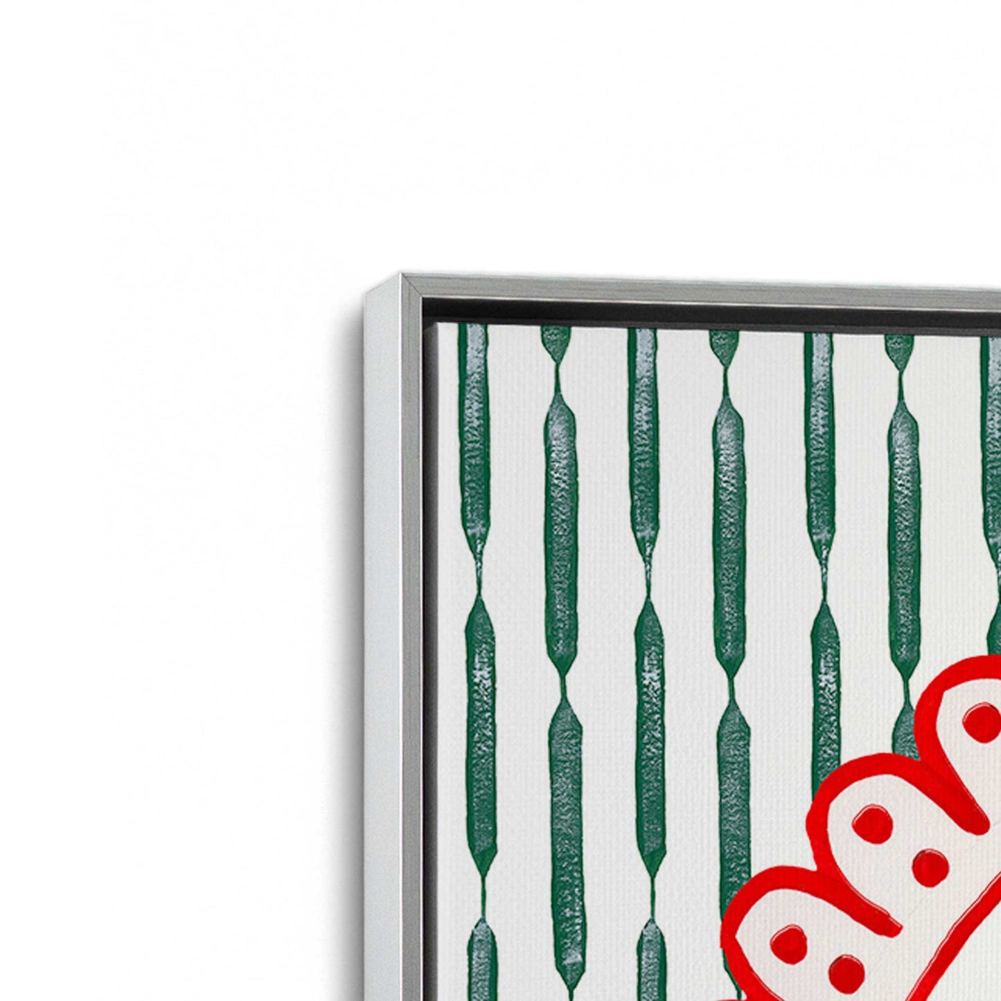 [Color:Polished Chrome], Picture of art in a Polished Chrome frame at an angle