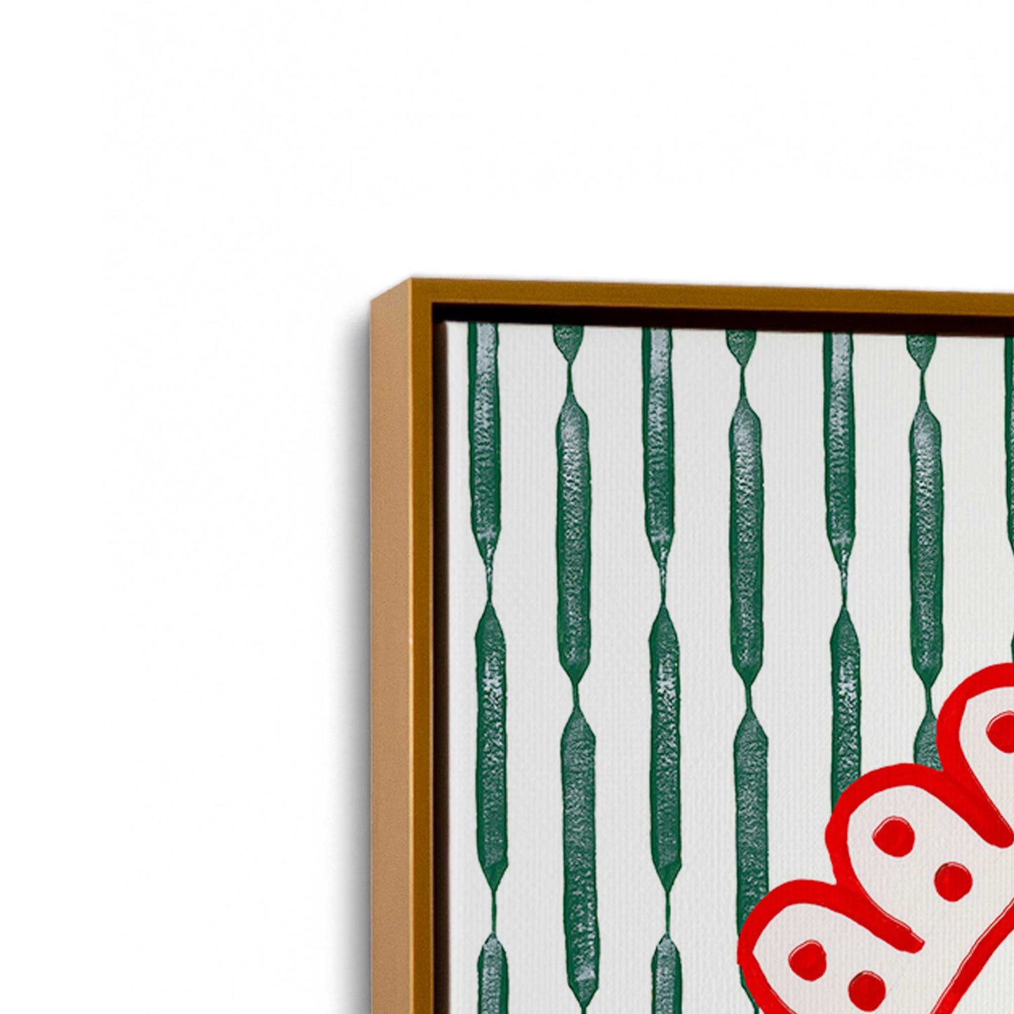 [Color:Polished Gold], Picture of art in a Polished Gold frame at an angle