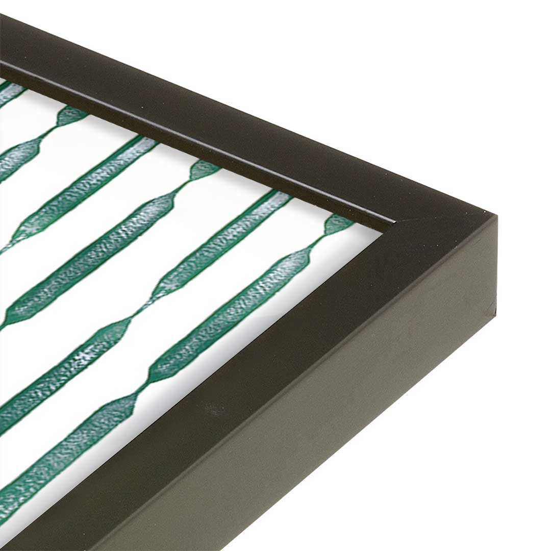 [Color:Satin Black], Picture of art in a Satin Black frame at an angle