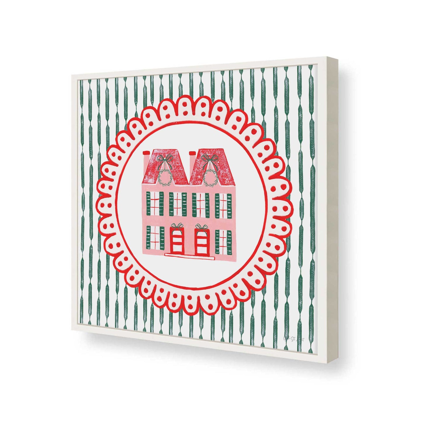 [Color:Opaque White], Picture of art in a Opaque White frame of the corner