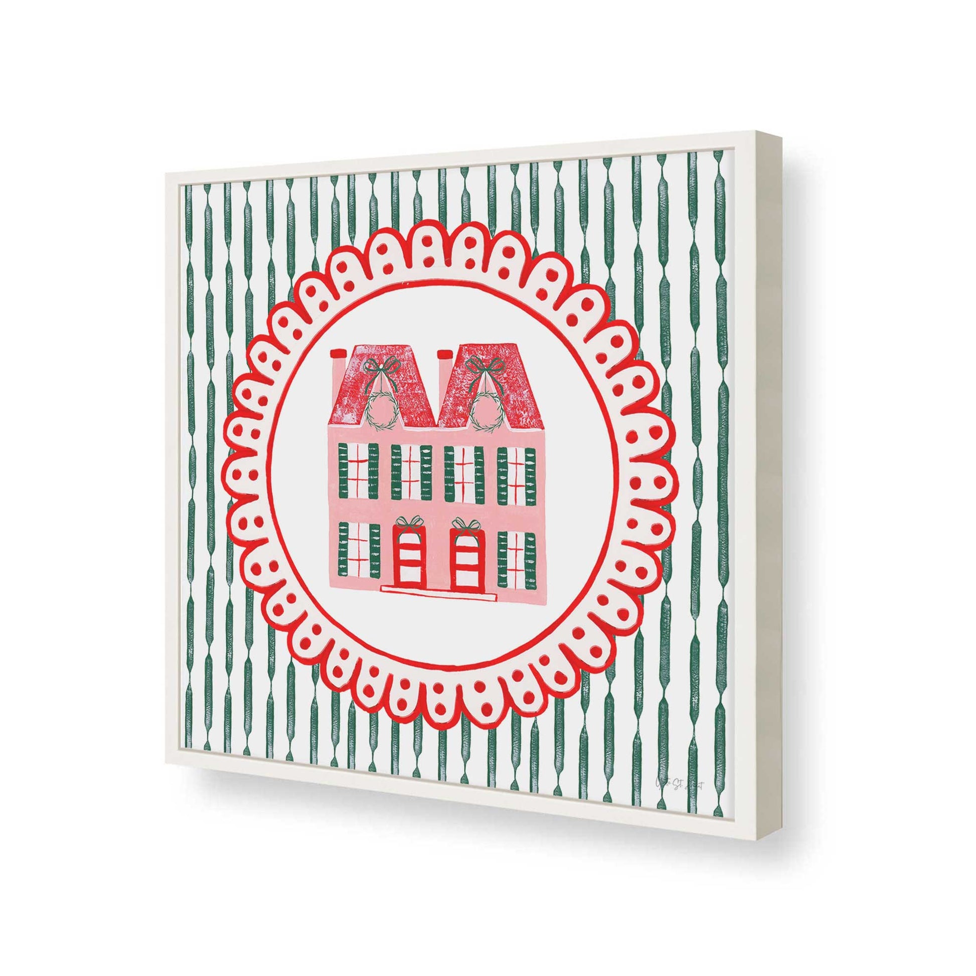 [Color:Opaque White], Picture of art in a Opaque White frame of the corner