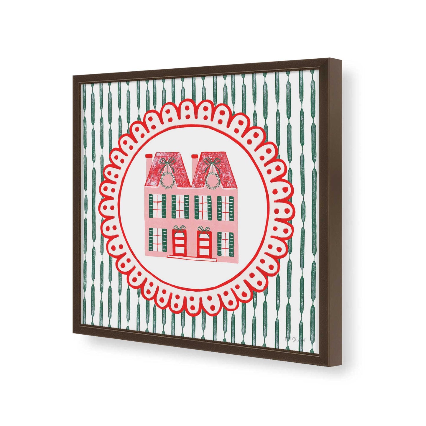 [Color:Espresso], Picture of art in a Espresso frame of the corner