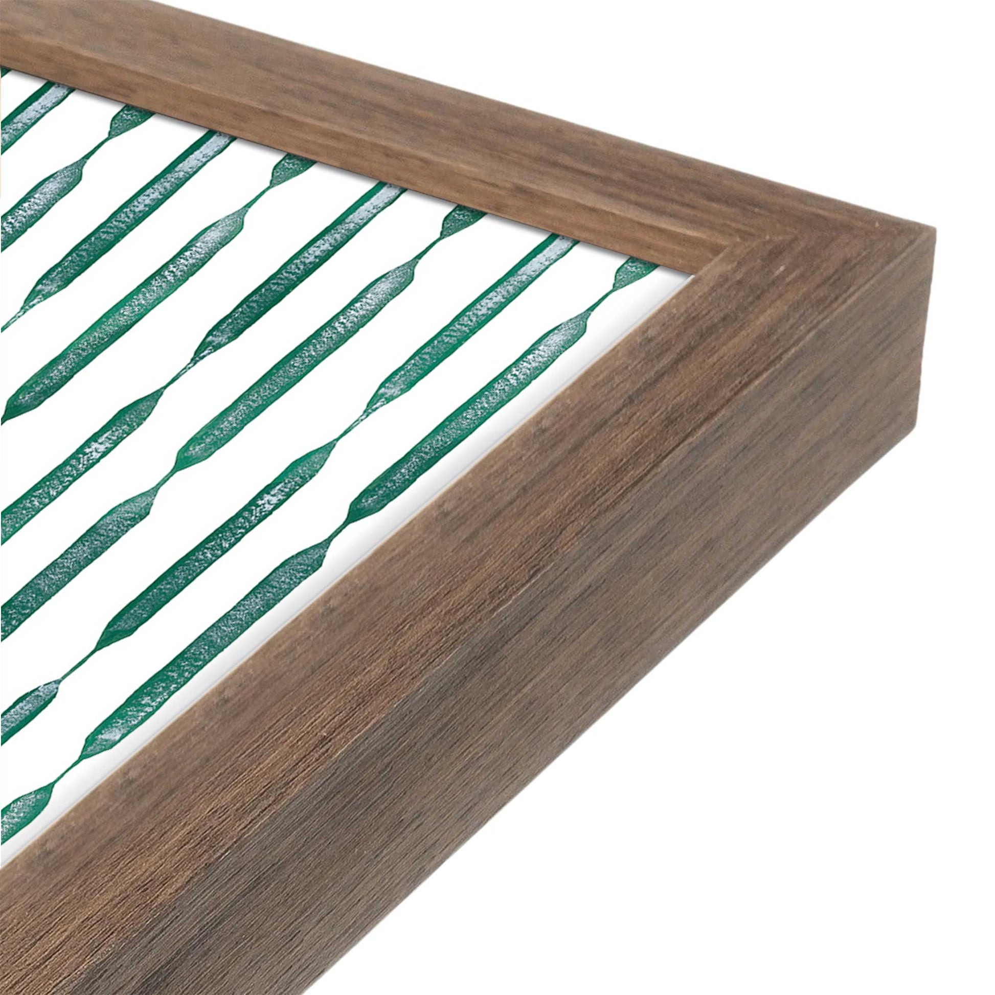 [Color:Walnut], Picture of art in a Walnut frame at an angle