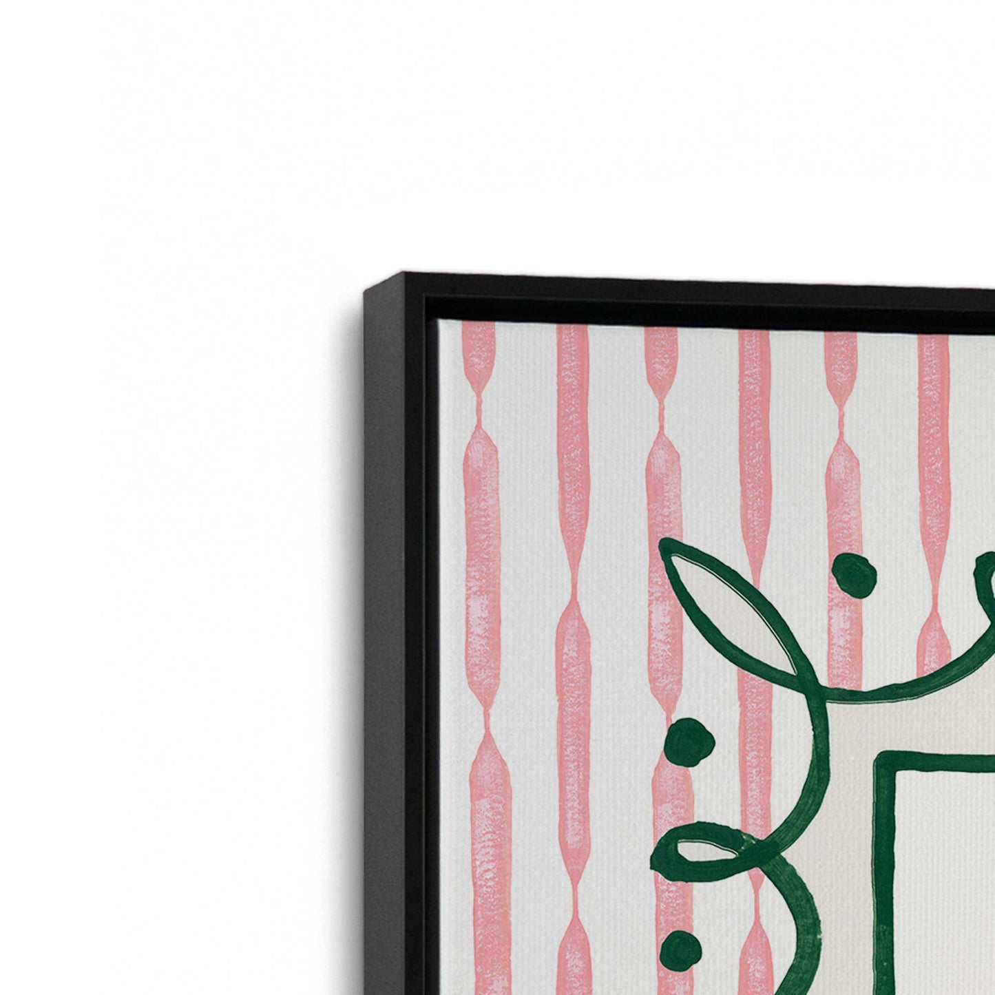 [Color:Satin Black], Picture of art in a Satin Black frame at an angle