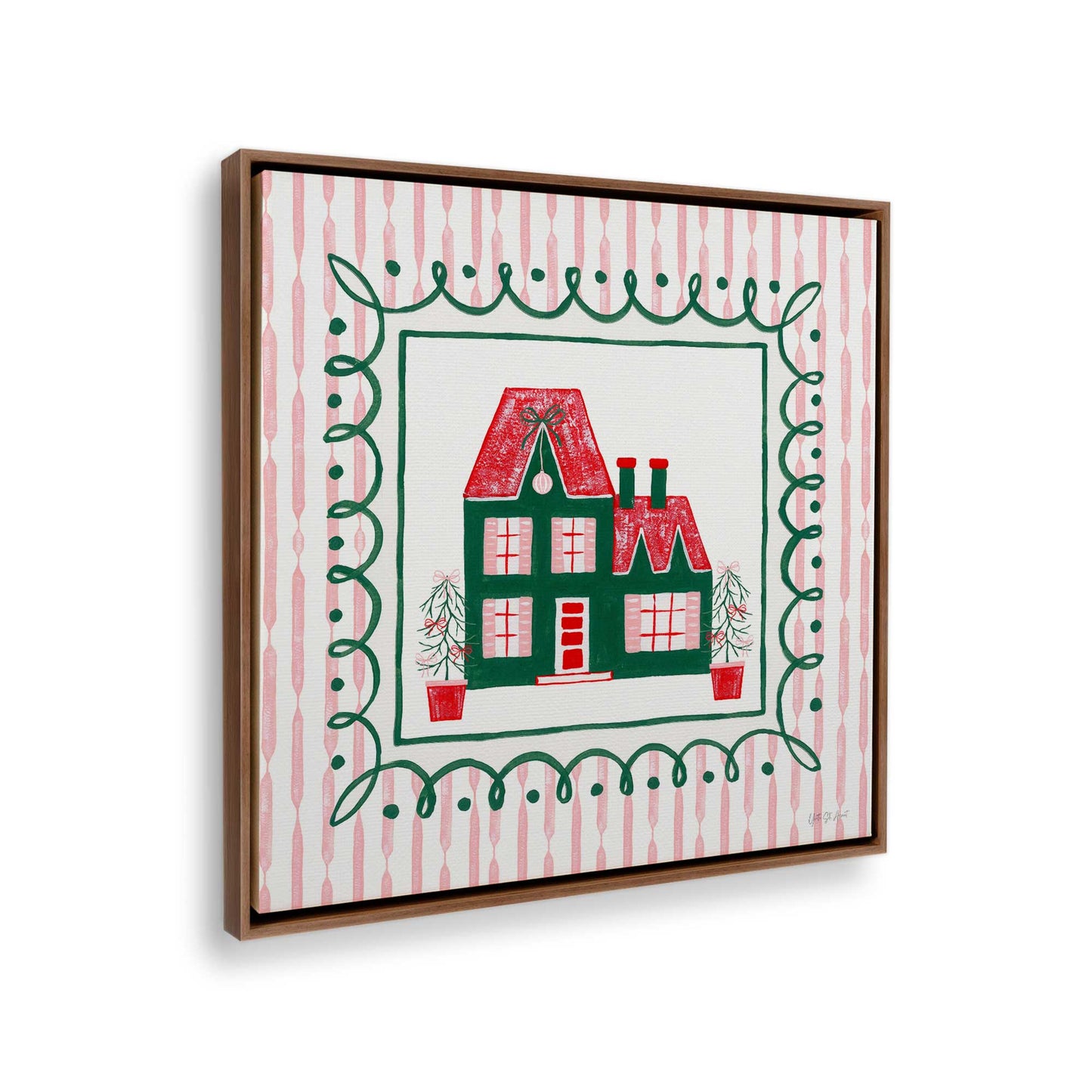 [Color:Walnut], Picture of the corner of the art