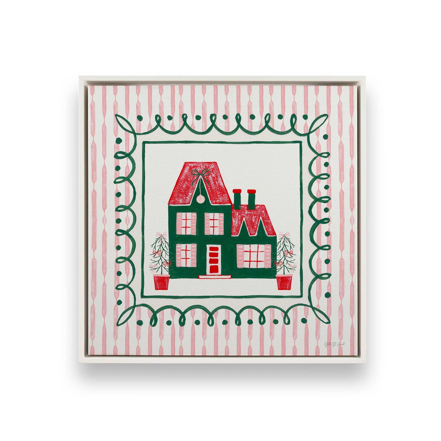 [Color:Opaque White], Picture of art in a White frame