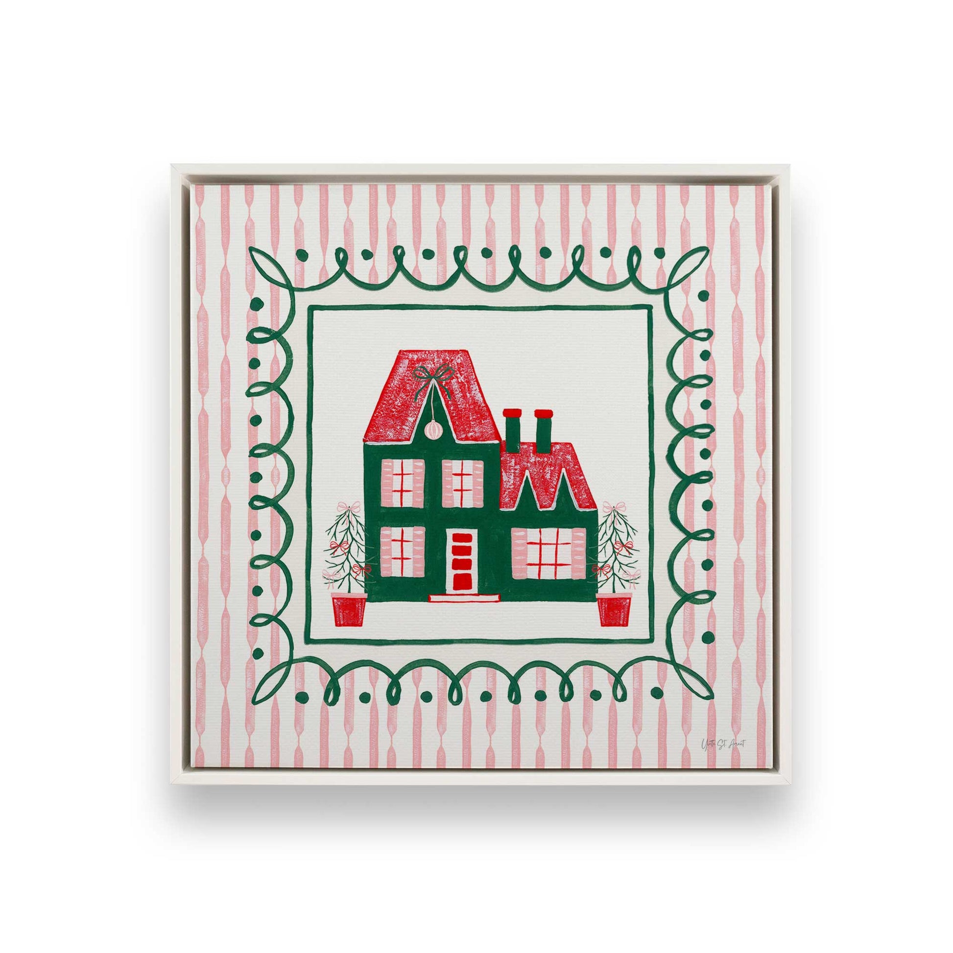 [Color:Opaque White], Picture of art in a White frame