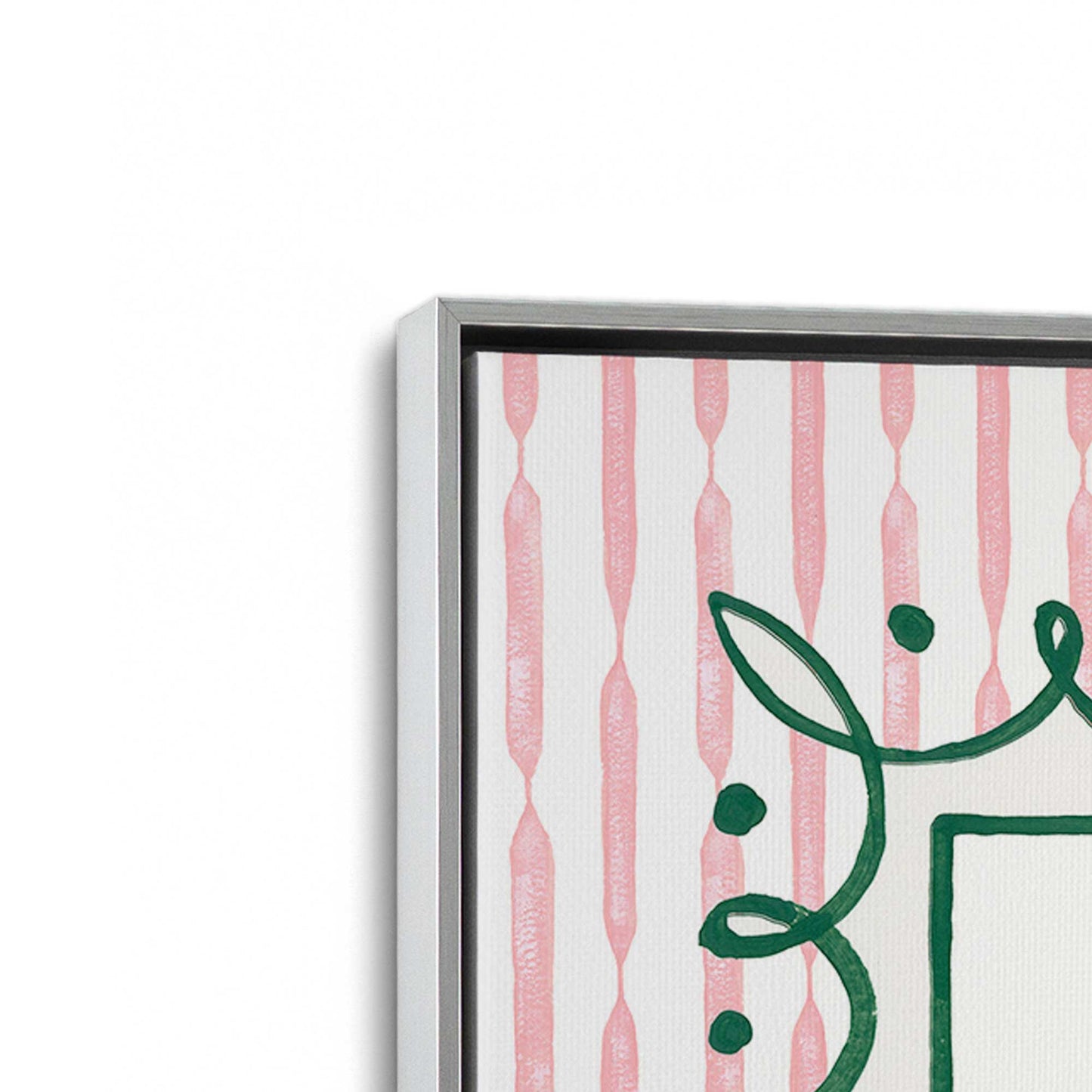 [Color:Polished Chrome], Picture of art in a Polished Chrome frame at an angle